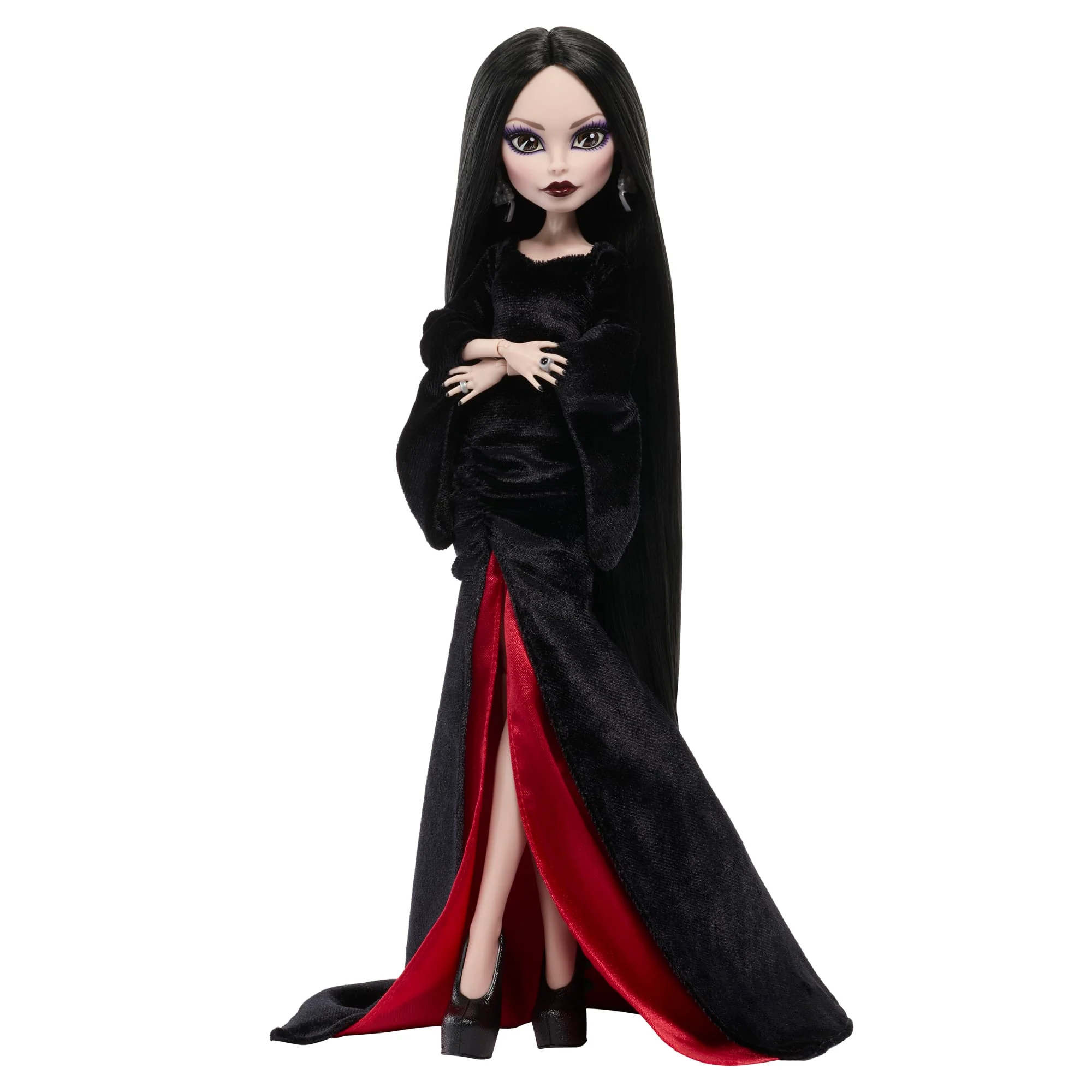 Monster High-Poupée Morticia Addams-Avec Robe De Velours Noir - Image 5