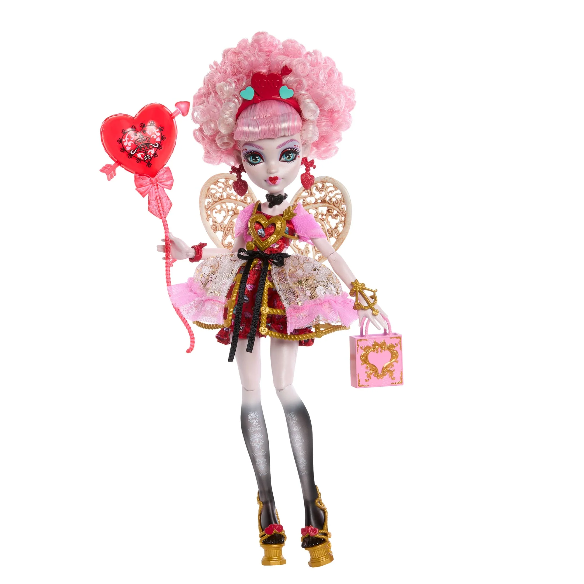Monster High Scary Sweet Birthday, Bambola Cupid Asteria in Abito Da Party Con Palloncino E Regalo
