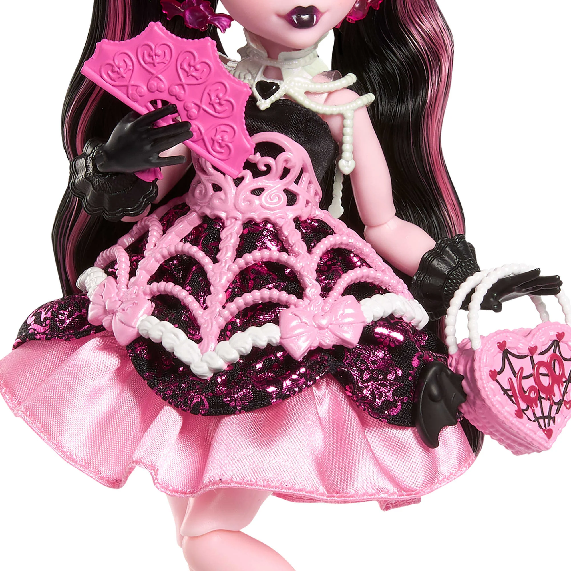 Monster High Scary Sweet Birthday, Bambola Draculaura in Abito Da Party Con Palloncino E Regalo - Image 3