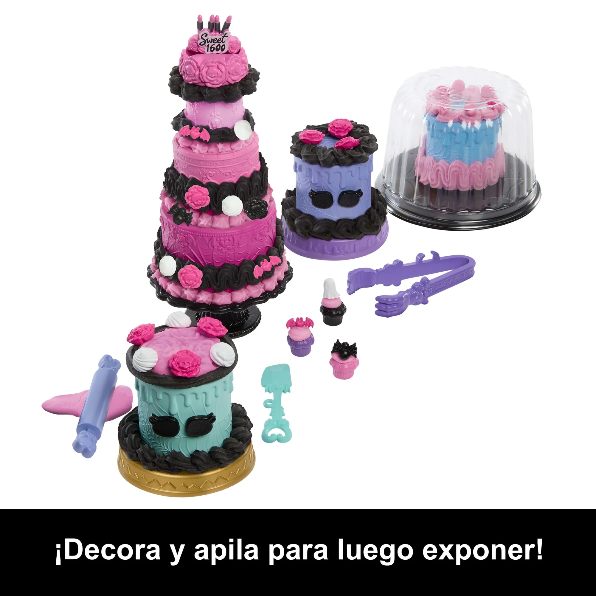 Kit De Pastelería De La Colección Cumplespantos De Monster High Con Muñeca Clawdeen Wolf Y Más De 20 Accesorios Decorativos - Image 5
