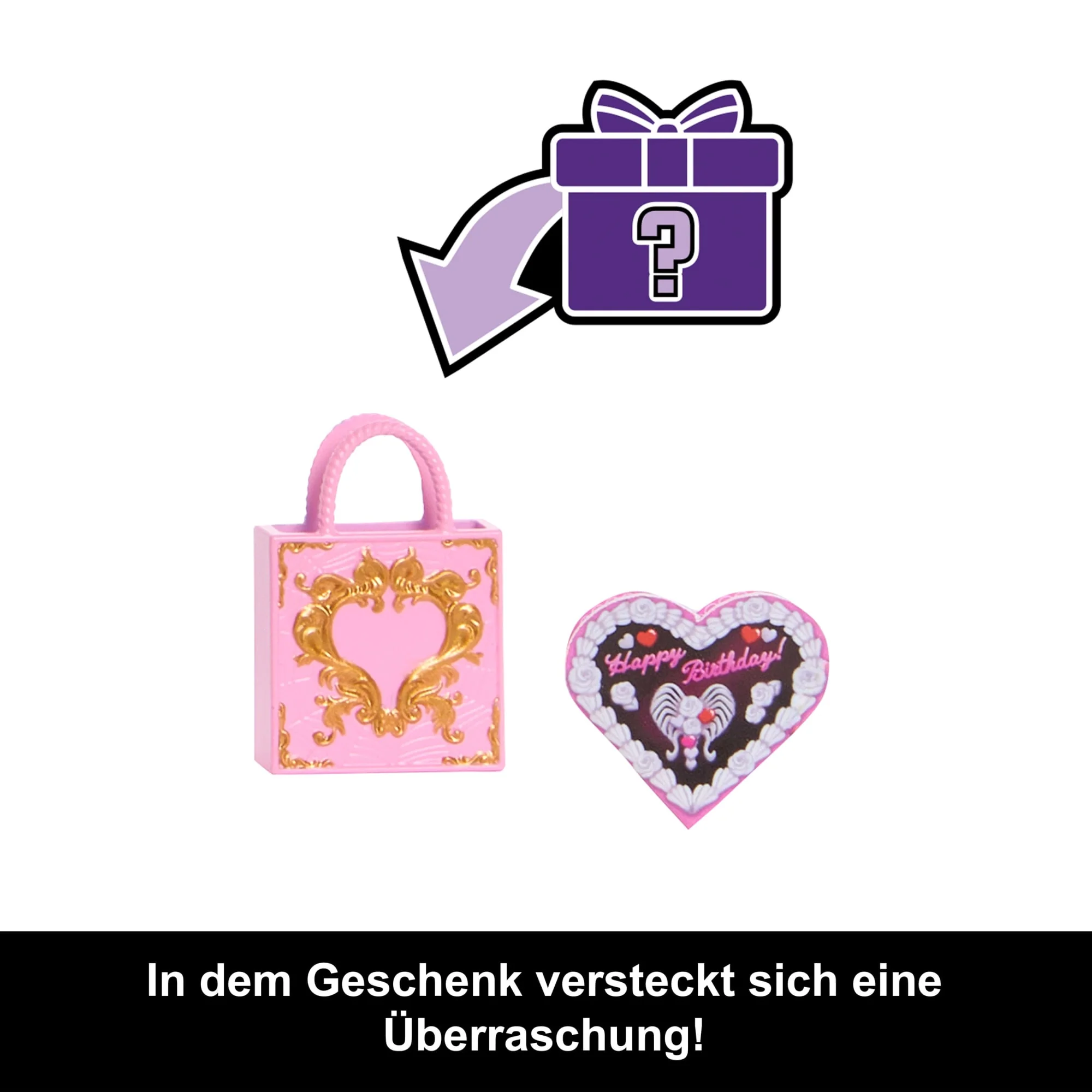 Monster High Scary Sweet Birthday Cupid Asteria-Puppe Im Partykleid Mit Ballon Und Geschenk - Image 3