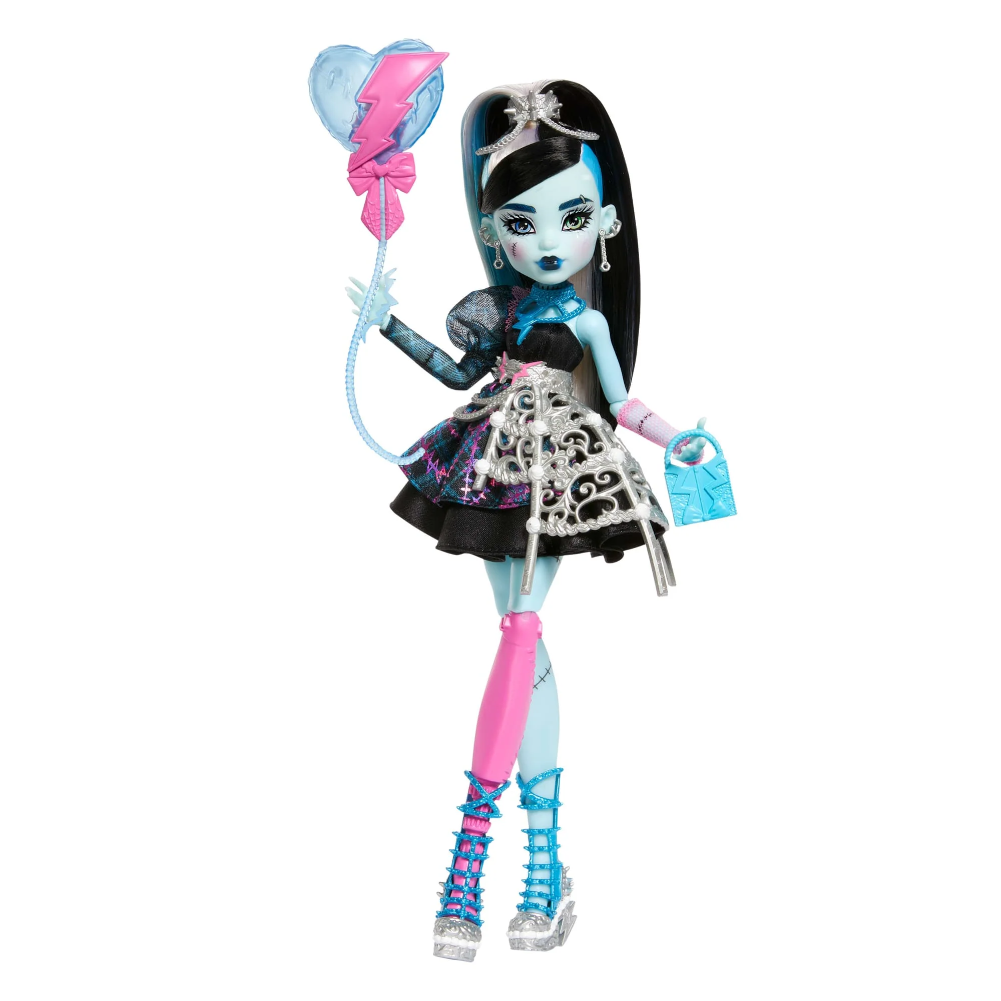Monster High Scary Sweet Birthday, Bambola Frankie Stein in Abito Da Party Con Palloncino E Regalo