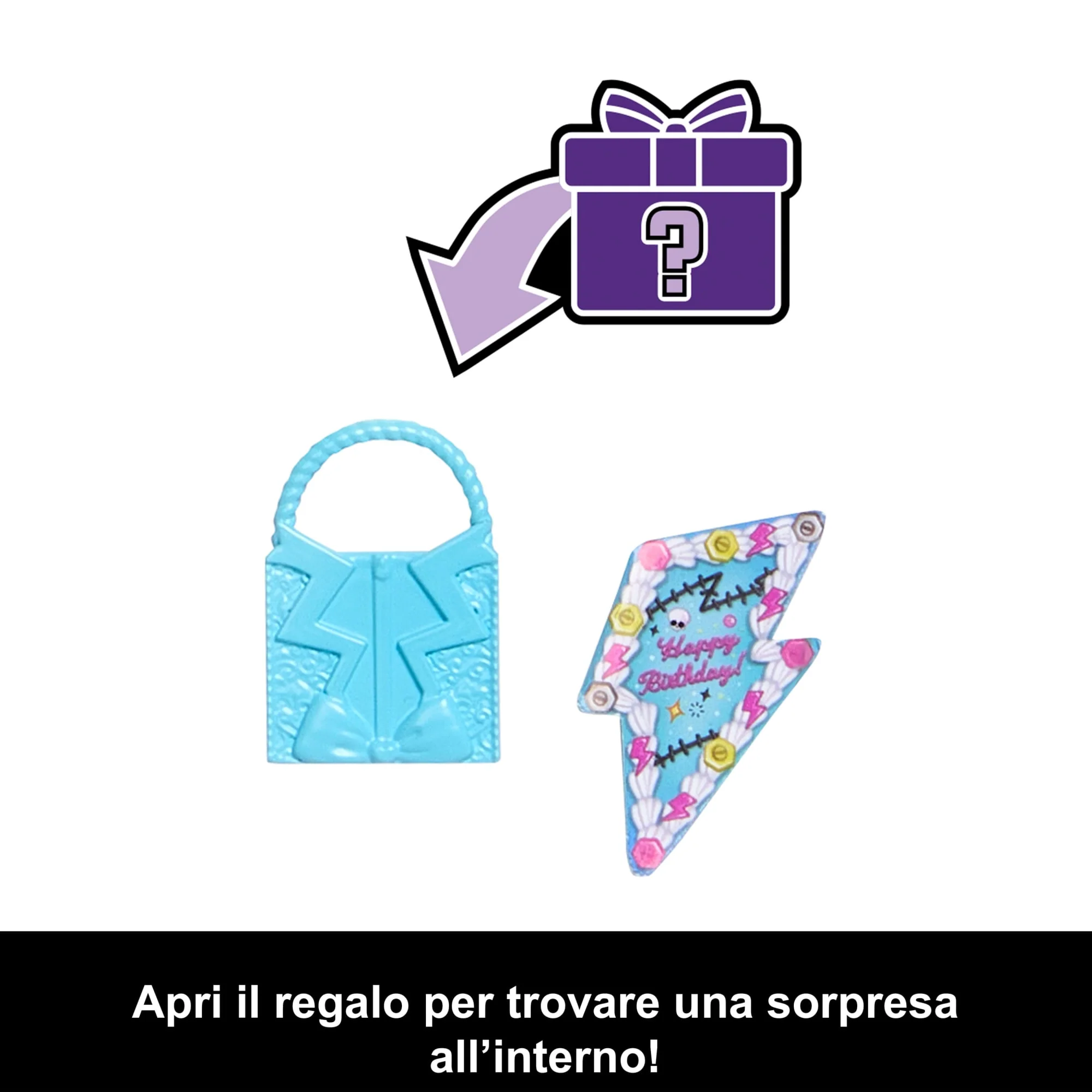 Monster High Scary Sweet Birthday, Bambola Frankie Stein in Abito Da Party Con Palloncino E Regalo - Image 3