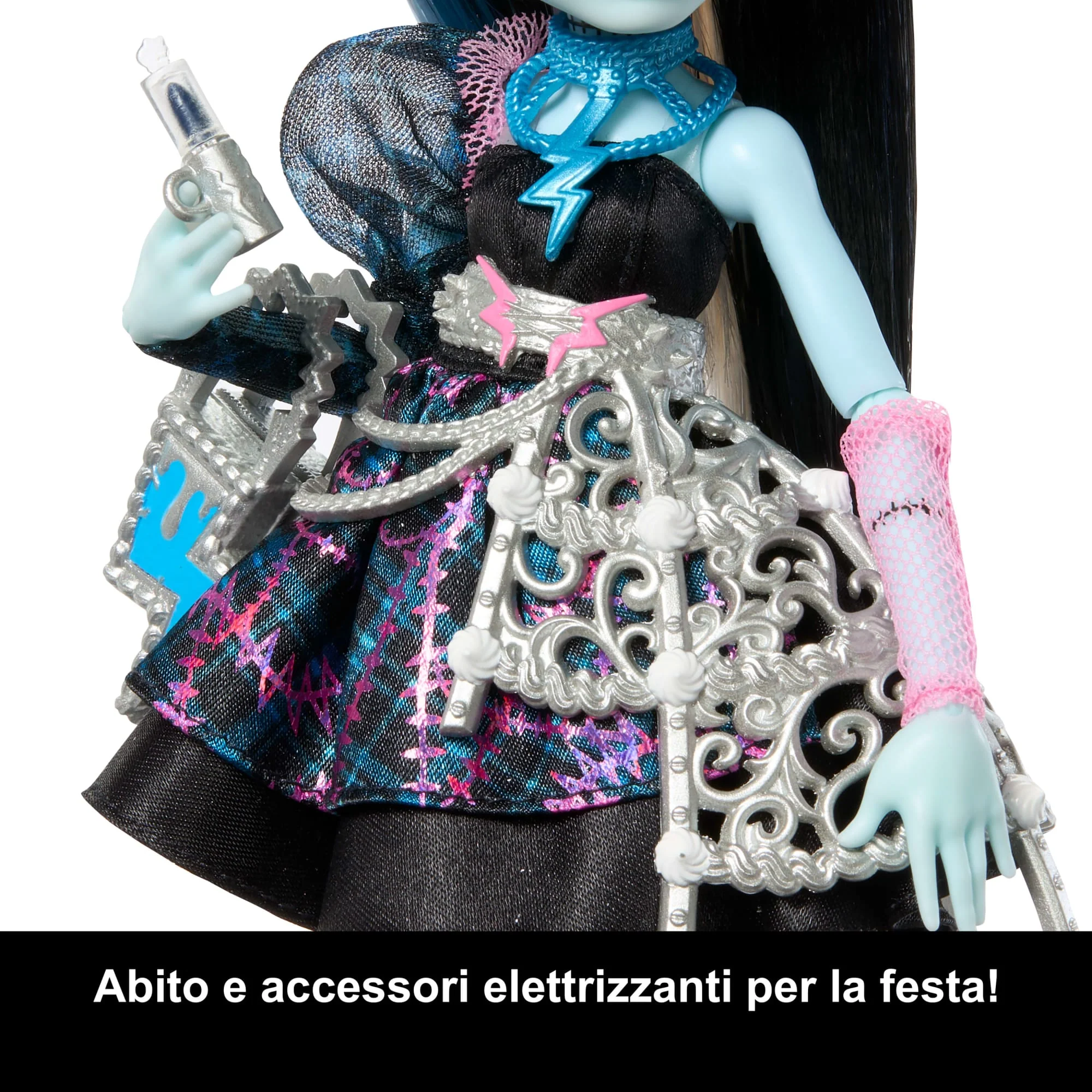 Monster High Scary Sweet Birthday, Bambola Frankie Stein in Abito Da Party Con Palloncino E Regalo - Image 4