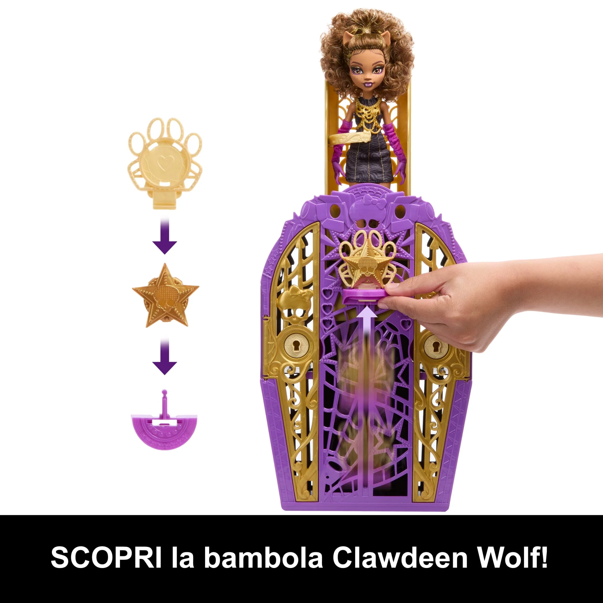 Monster High Segreti Da Brivido I Misteri Di Hauntlywood, Bambola Clawdeen Wolf Con Oltre 19 Sorprese - Image 5
