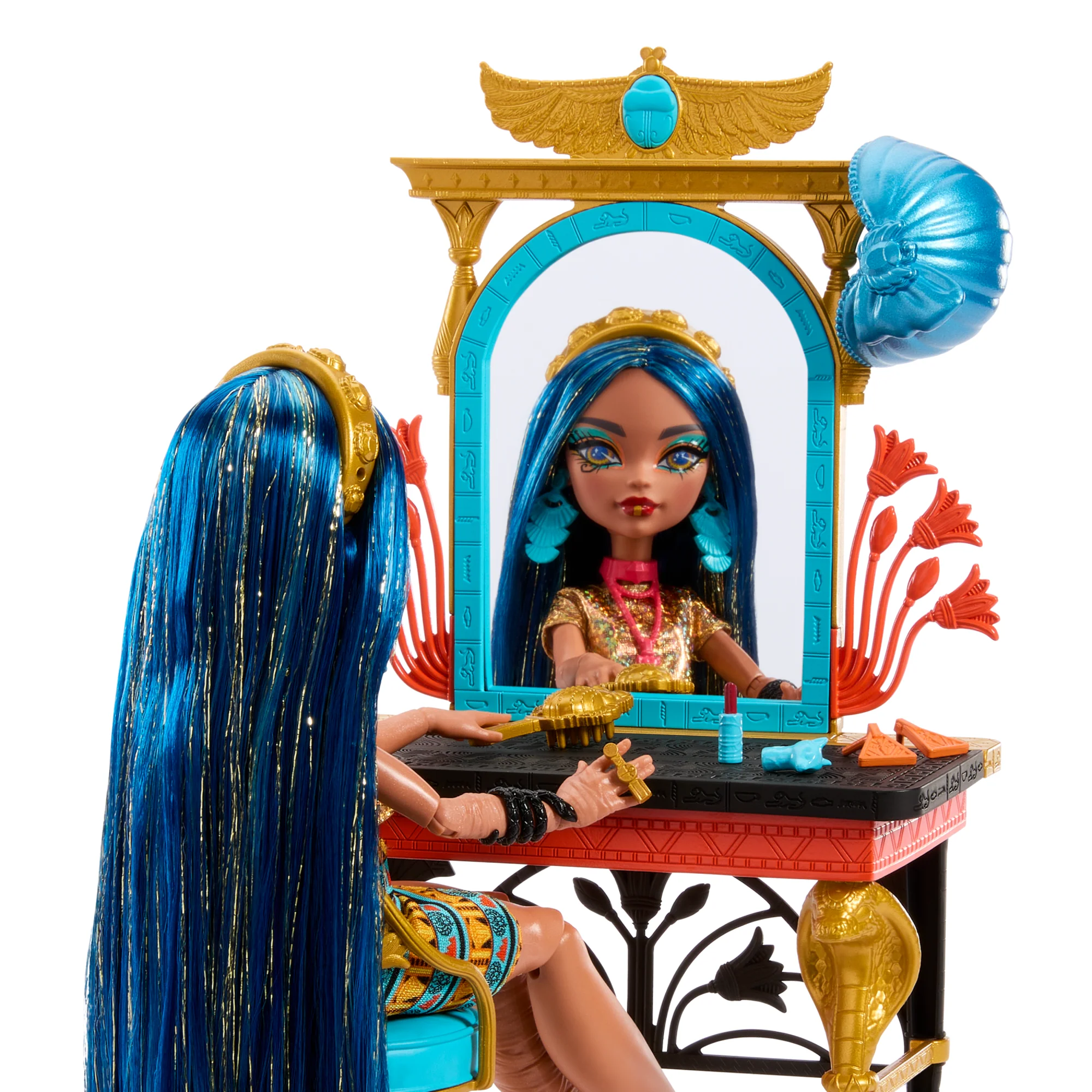 Conjunto Self-Scare Day Con Muñeca De Cleo De Nile De Monster High, Incluye Muebles De Tocador Y Accesorios - Image 3