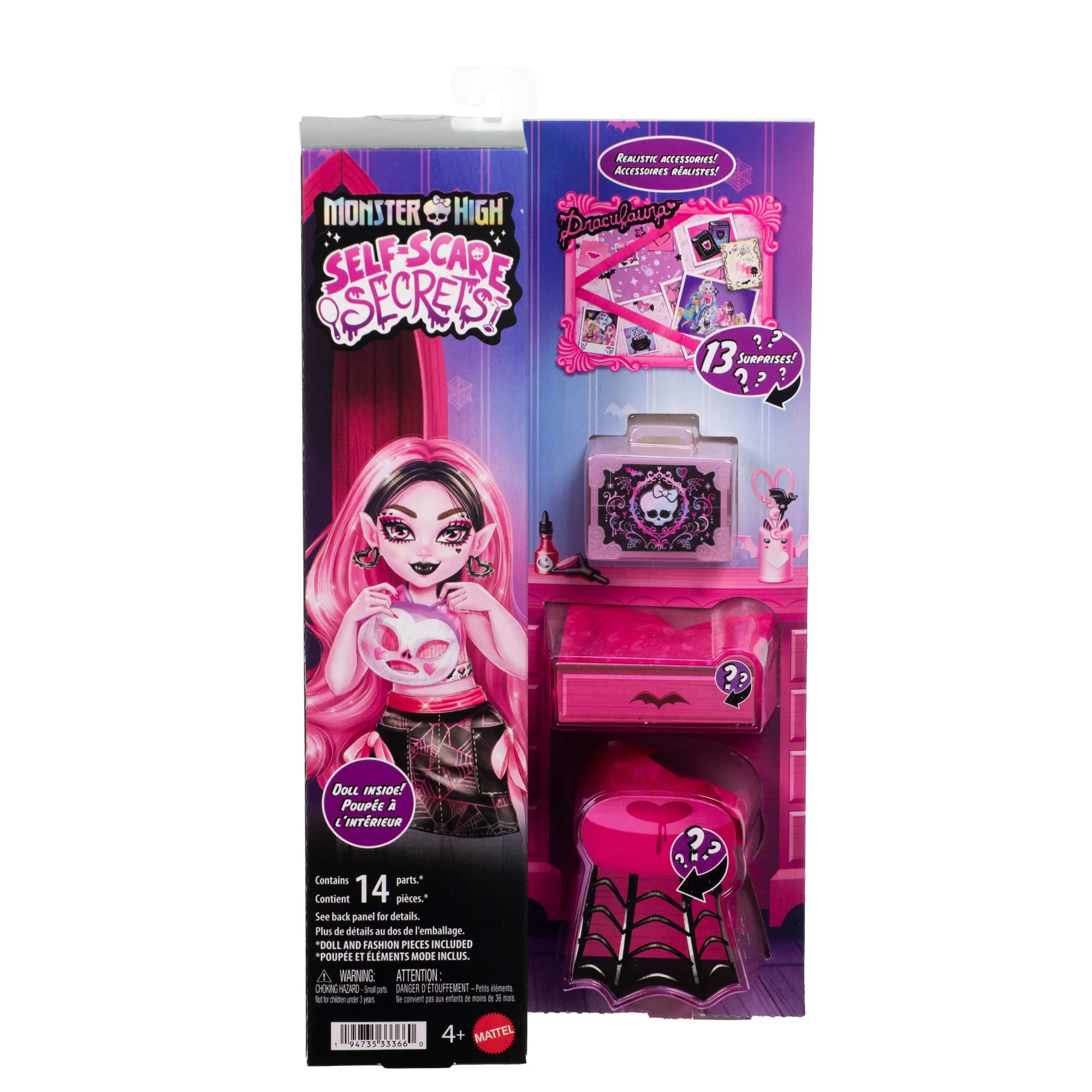 Bambola Draculaura Monster High Self-Scare Secrets Con 13 Accessori Realistici - Image 7