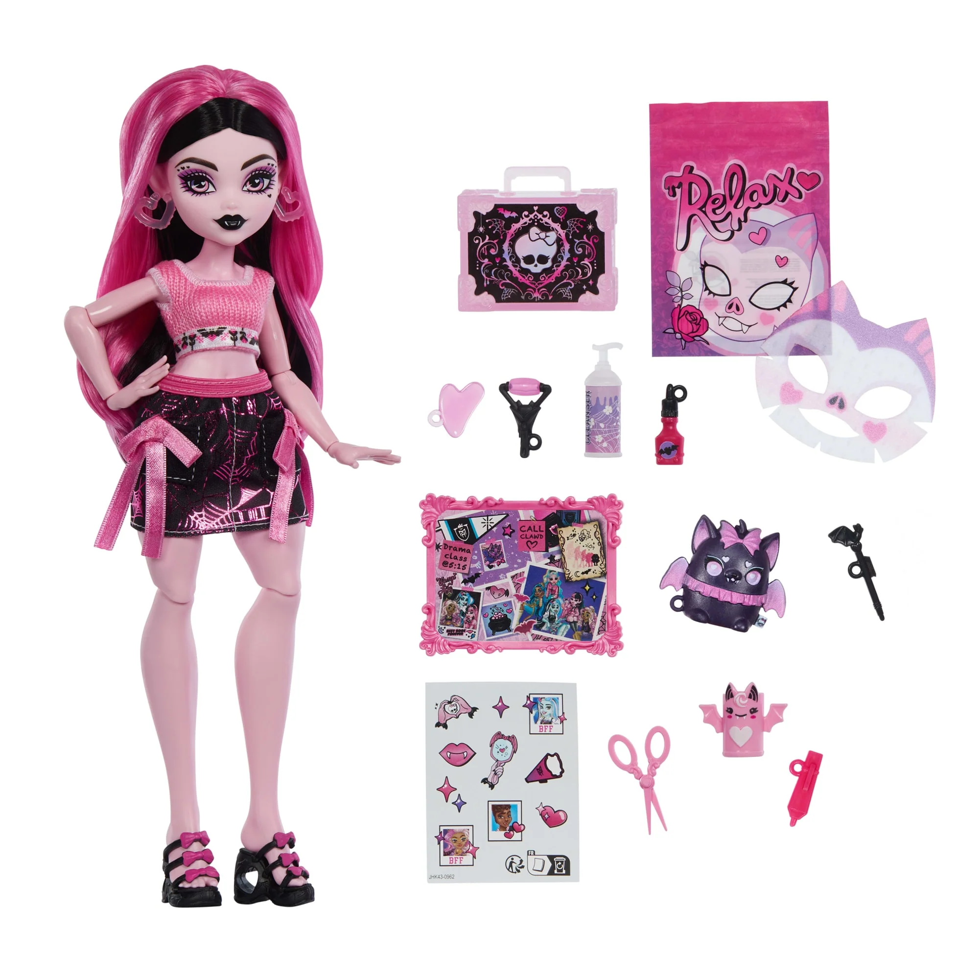 Monster High Self-Scare Secrets Draculaura-Modepuppe Mit 13 Realistischen Zubehörteilen - Image 2