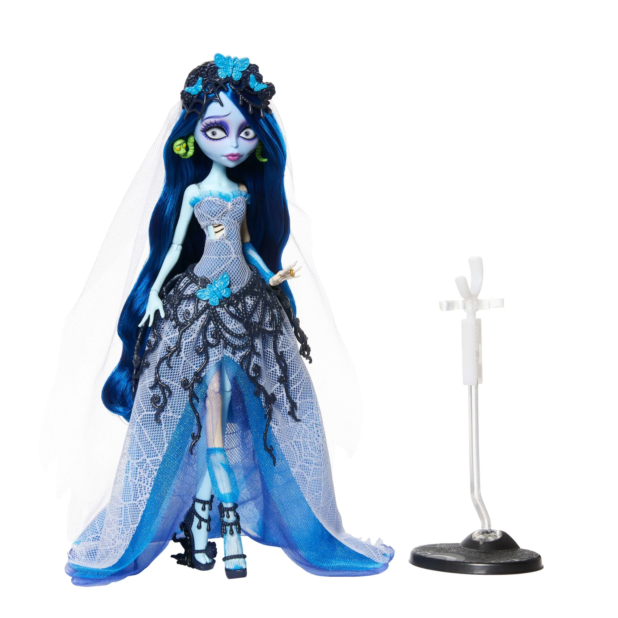 Monster High Skullector Συλλεκτική Κούκλα Emily Η Νεκρή Νύφη Με Γοτθικό Νυφικό Και Πέπλο - Image 6