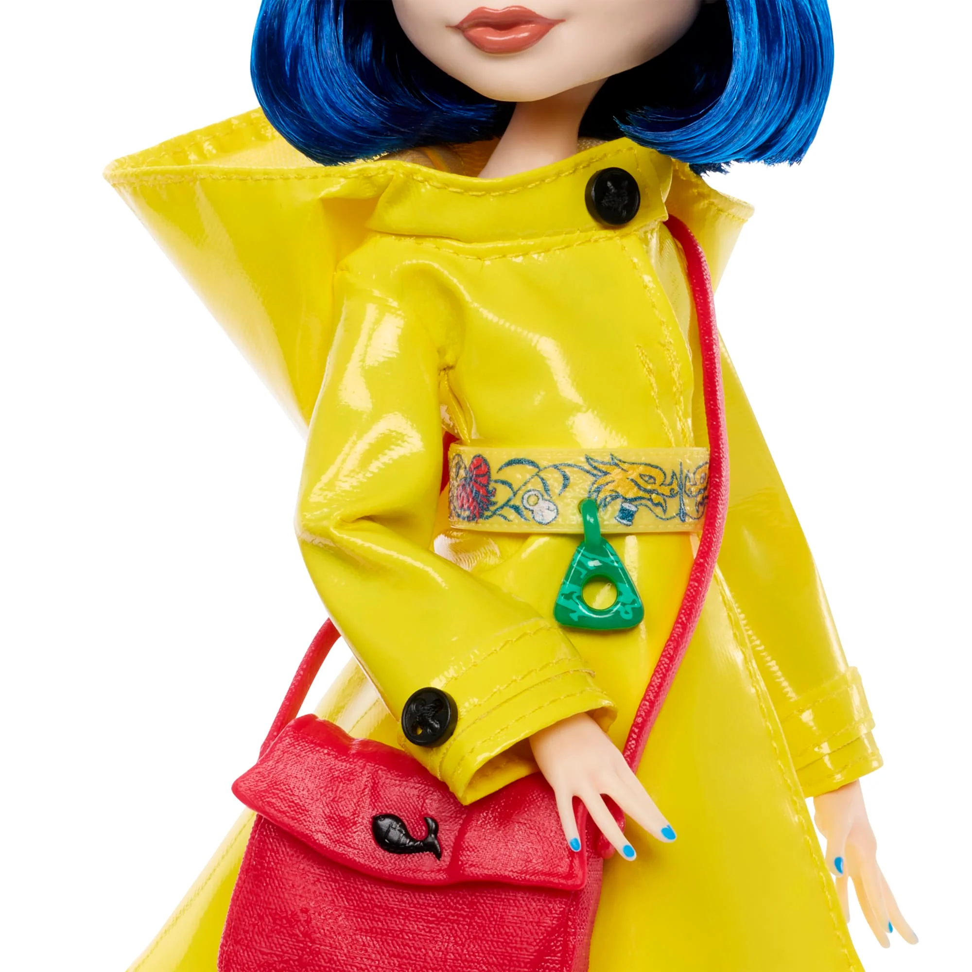 Monster High Skullector Coraline Collectible Doll in Yellow Raincoat With Cat - Image 3