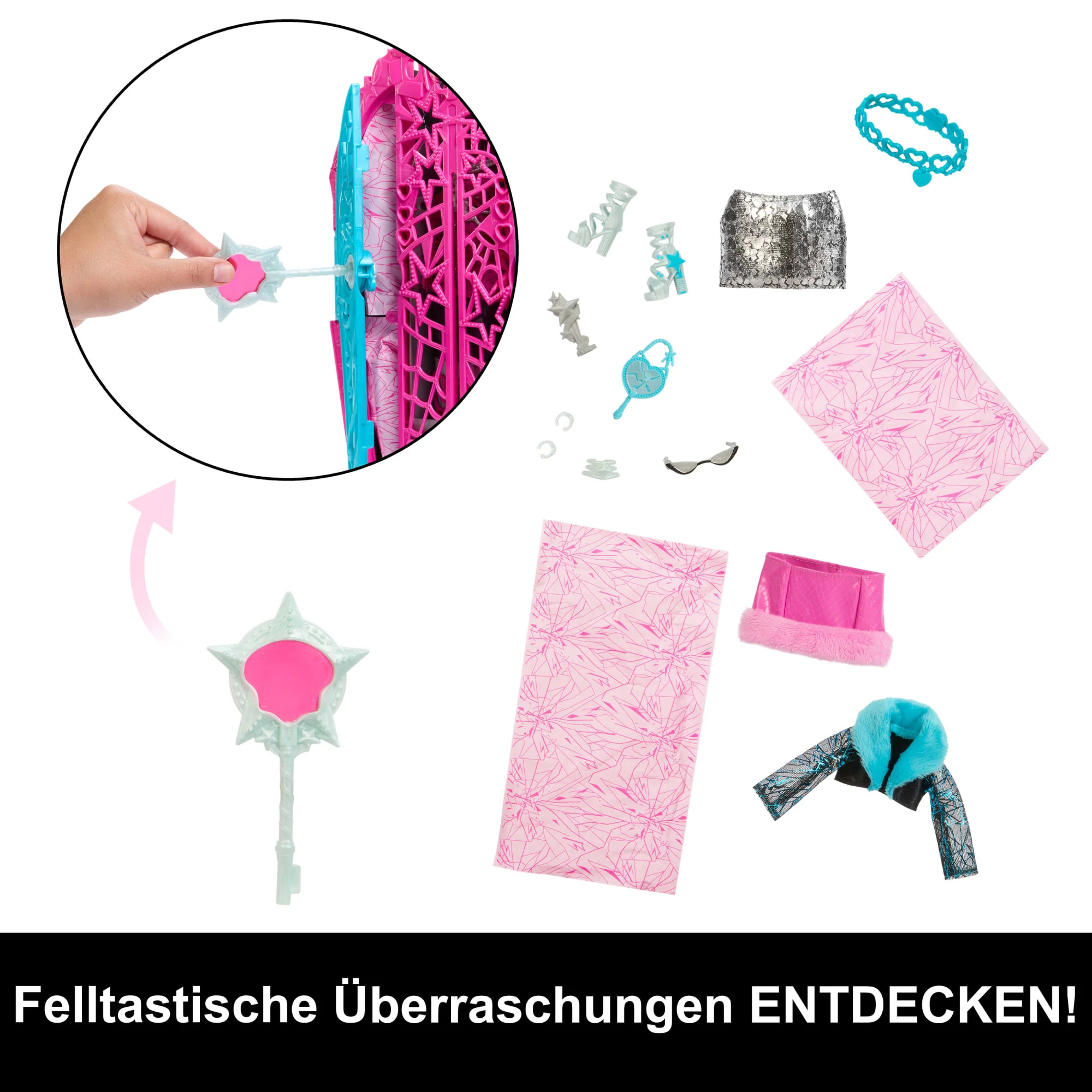 Monster High Skulltimate Secrets Hauntlywood-Mysteries-Puppe, Catty-Noir-Puppe Mit Mehr Als 19 Überraschungen - Image 4