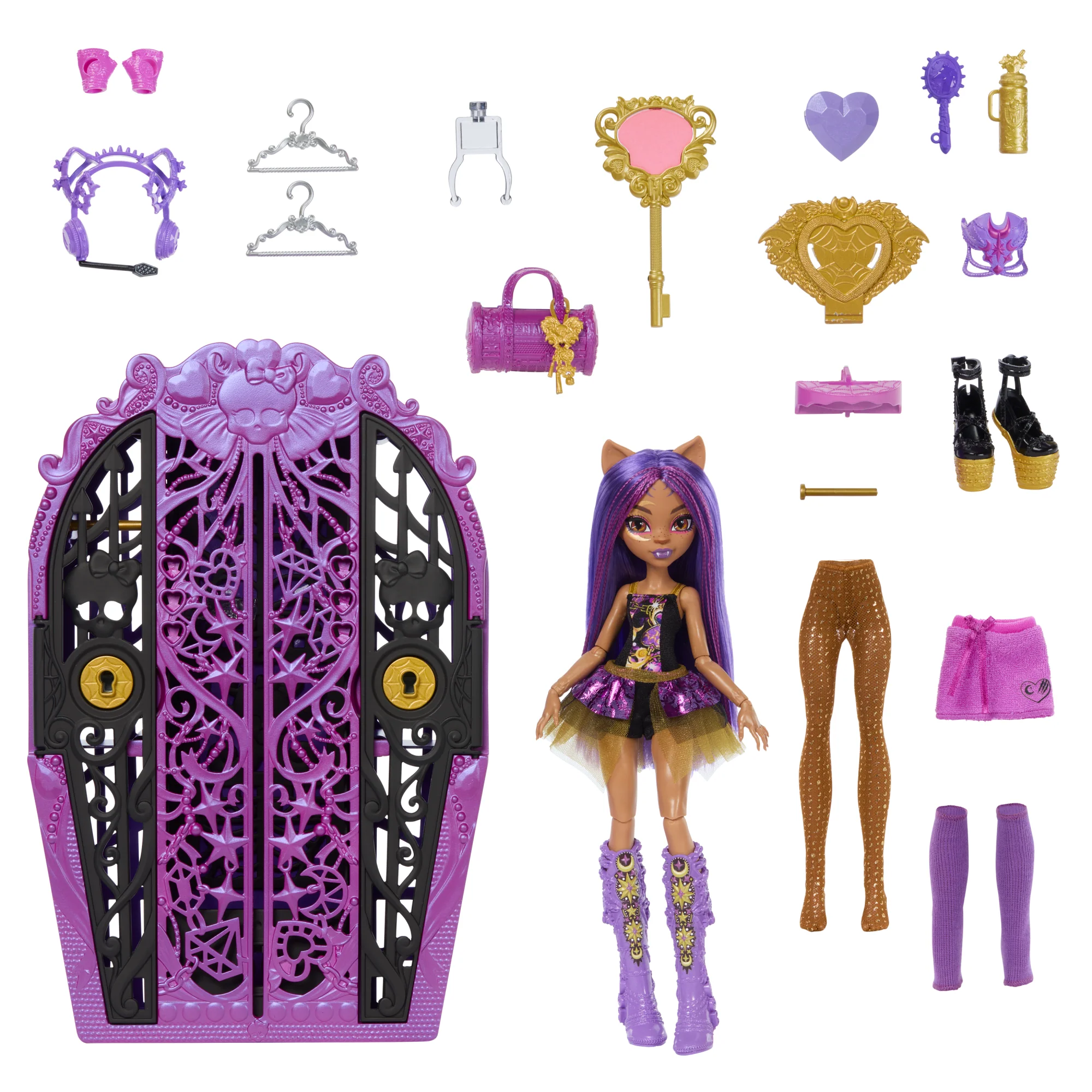 Monster High Skulltimate Secrets Monster Mysteries Playset, Clawdeen Wolf Doll With 19+ Surprises - Image 5