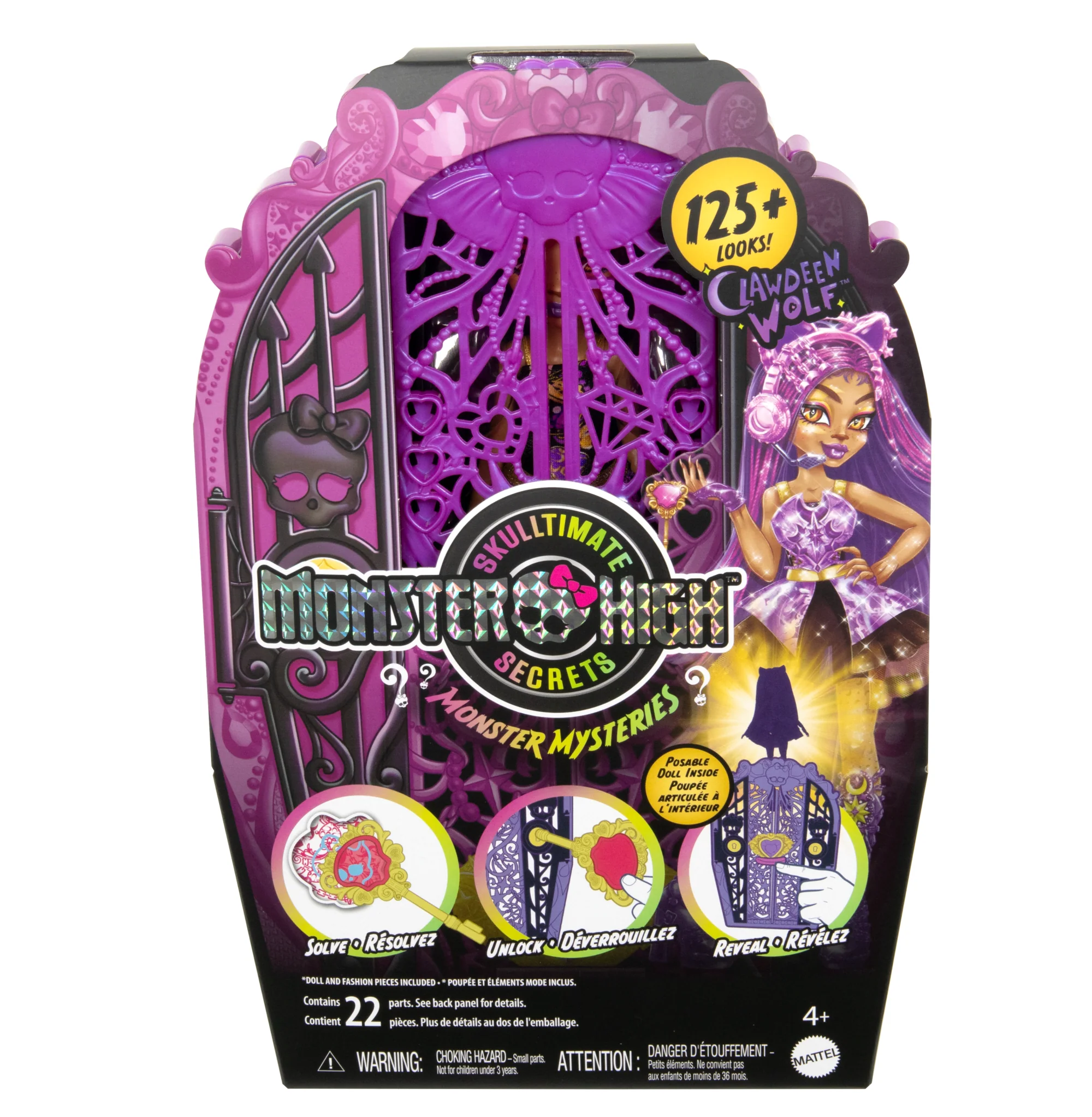 Monster High Skulltimate Secrets Monster Mysteries Playset, Clawdeen Wolf Doll With 19+ Surprises - Image 6