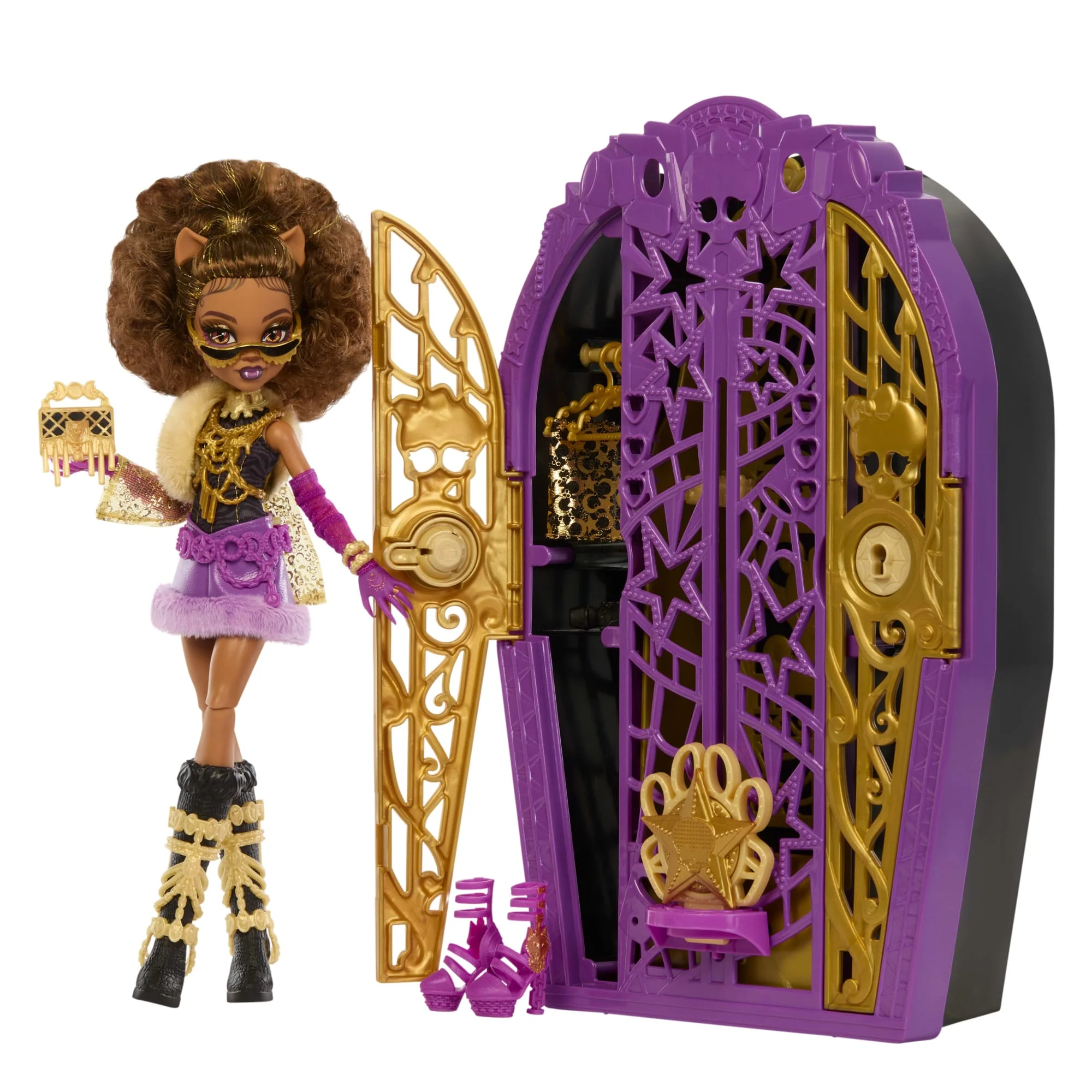 Conjunto De Juego De Clawdeen Wolf De Skulltimate Secrets Hauntlywood Mysteries De Monster High, Muñeca Con Más De 19 Sorpresas