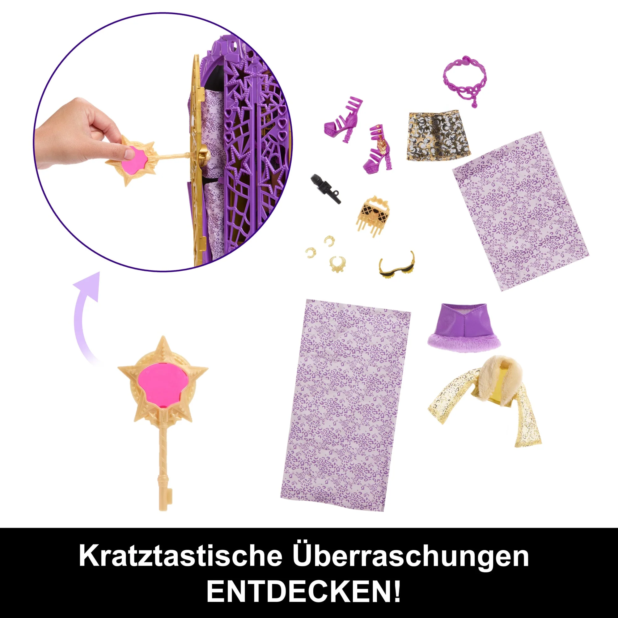 Monster High Skulltimate Secrets Hauntlywood-Mysteries-Spielset, Clawdeen Wolf Puppe Mit Mehr Als 19 Überraschungen - Image 4