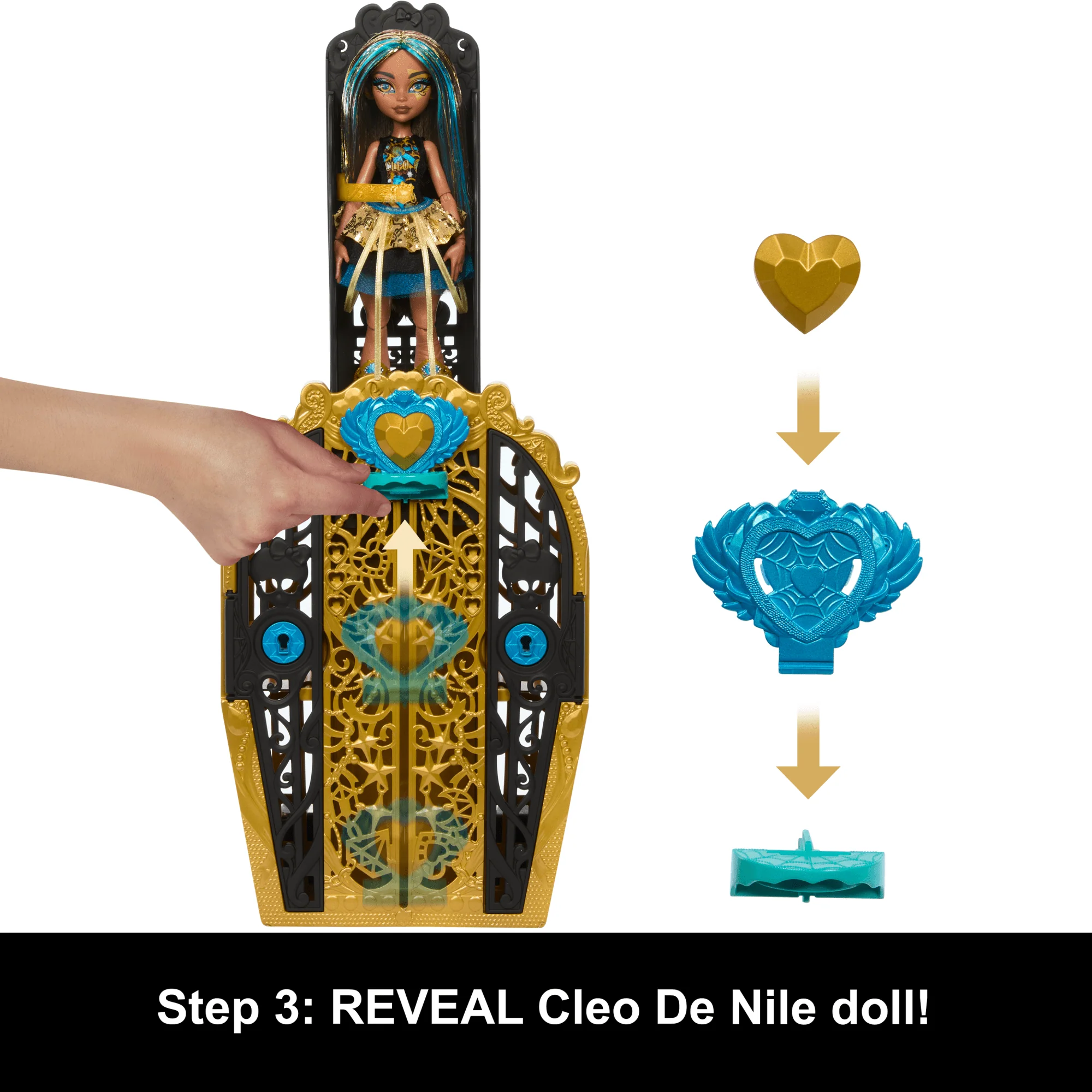 Monster High Skulltimate Secrets Monster Mysteries Playset, Cleo De Nile Doll With 19+ Surprises - Image 4