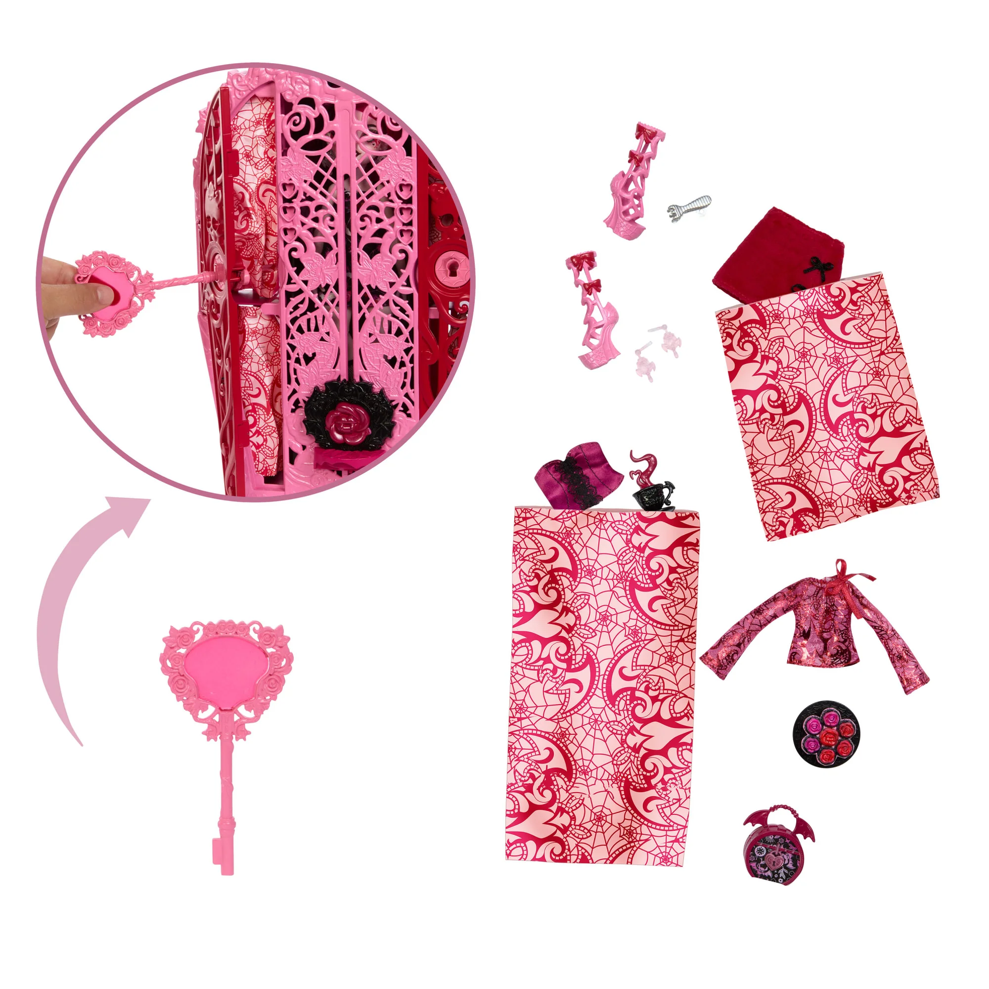 Monster High Skulltimate Secrets Garden Mysteries Σετ Παιχνιδιού Κούκλα Ντρακουλόρα Με 19+ Εκπλήξεις - Image 4