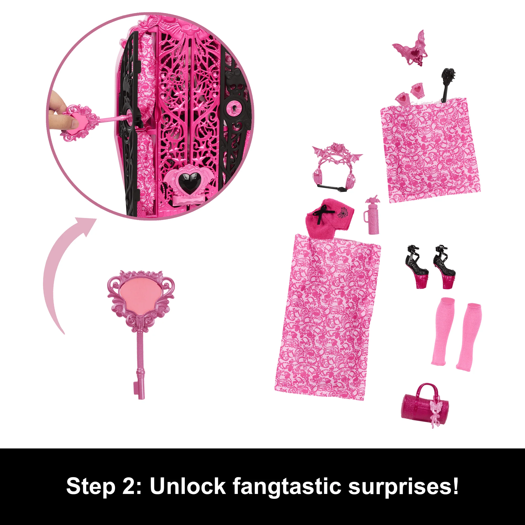 Monster High Skulltimate Secrets Monster Mysteries Playset, Draculaura Doll With 19+ Surprises - Image 3