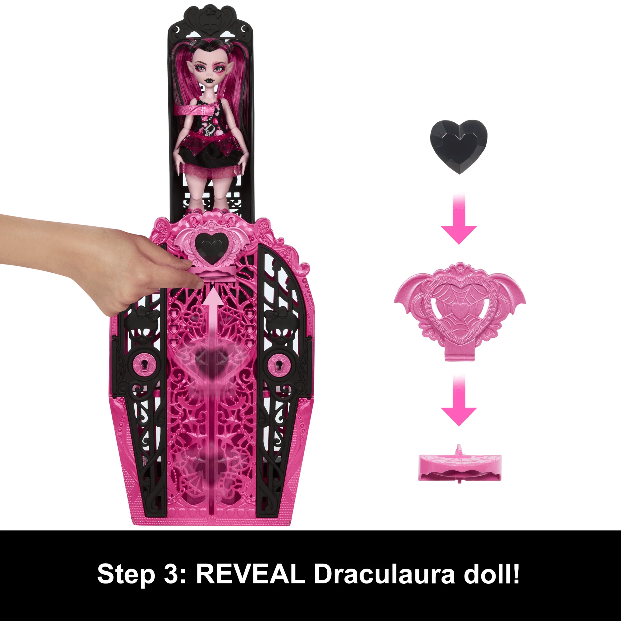 Monster High Skulltimate Secrets Monster Mysteries Playset, Draculaura Doll With 19+ Surprises - Image 4
