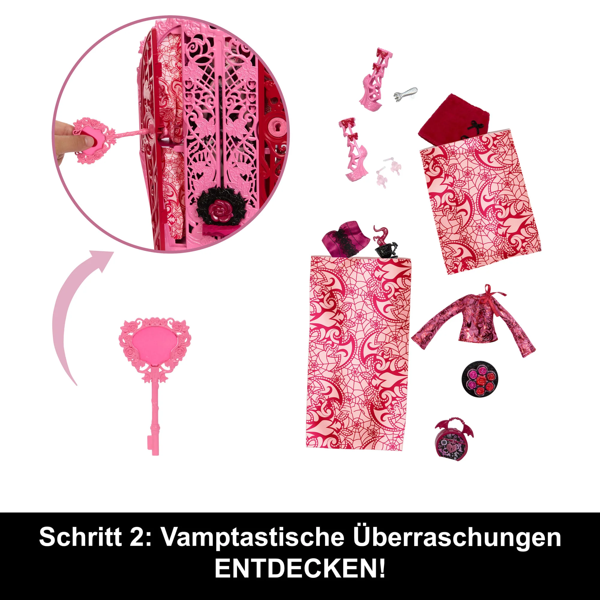 Monster High Skulltimate Secrets Garden Mysteries Spielset, Draculaura Puppe Mit Mehr Als 19 Überraschungen - Image 4