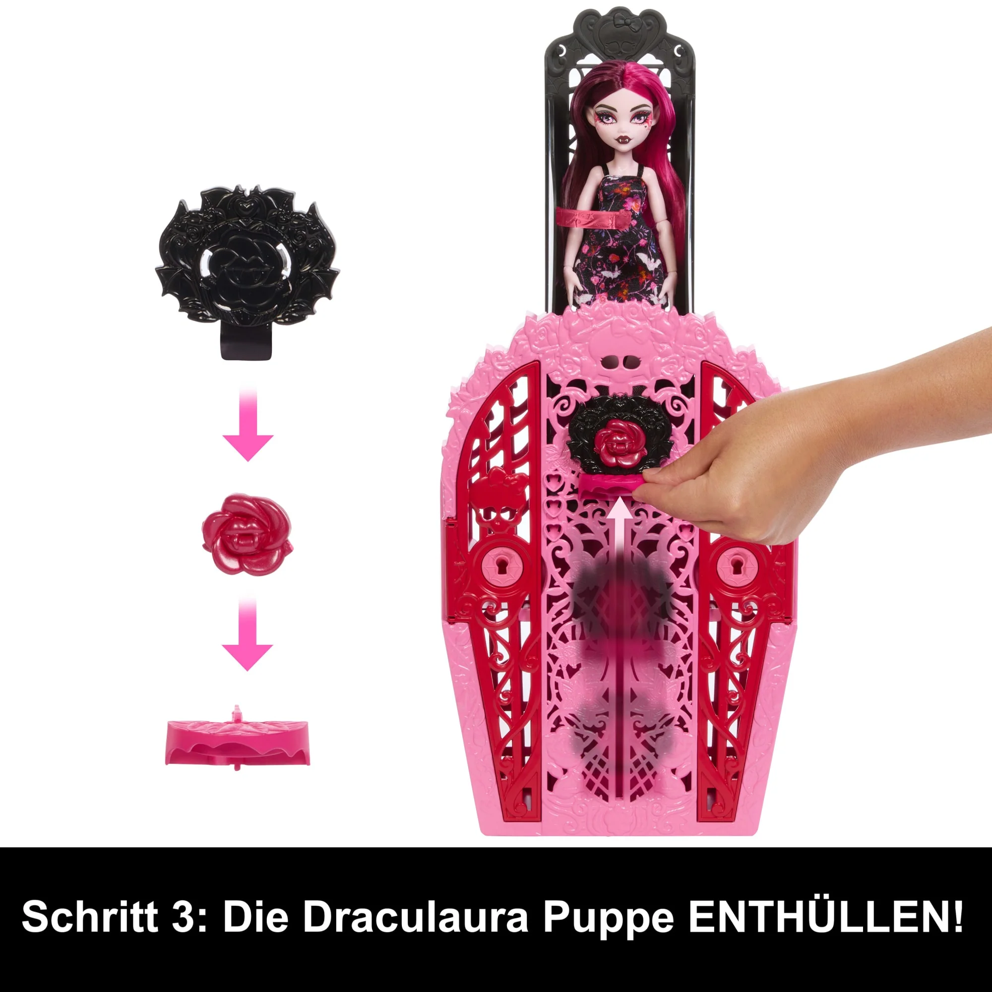 Monster High Skulltimate Secrets Garden Mysteries Spielset, Draculaura Puppe Mit Mehr Als 19 Überraschungen - Image 5