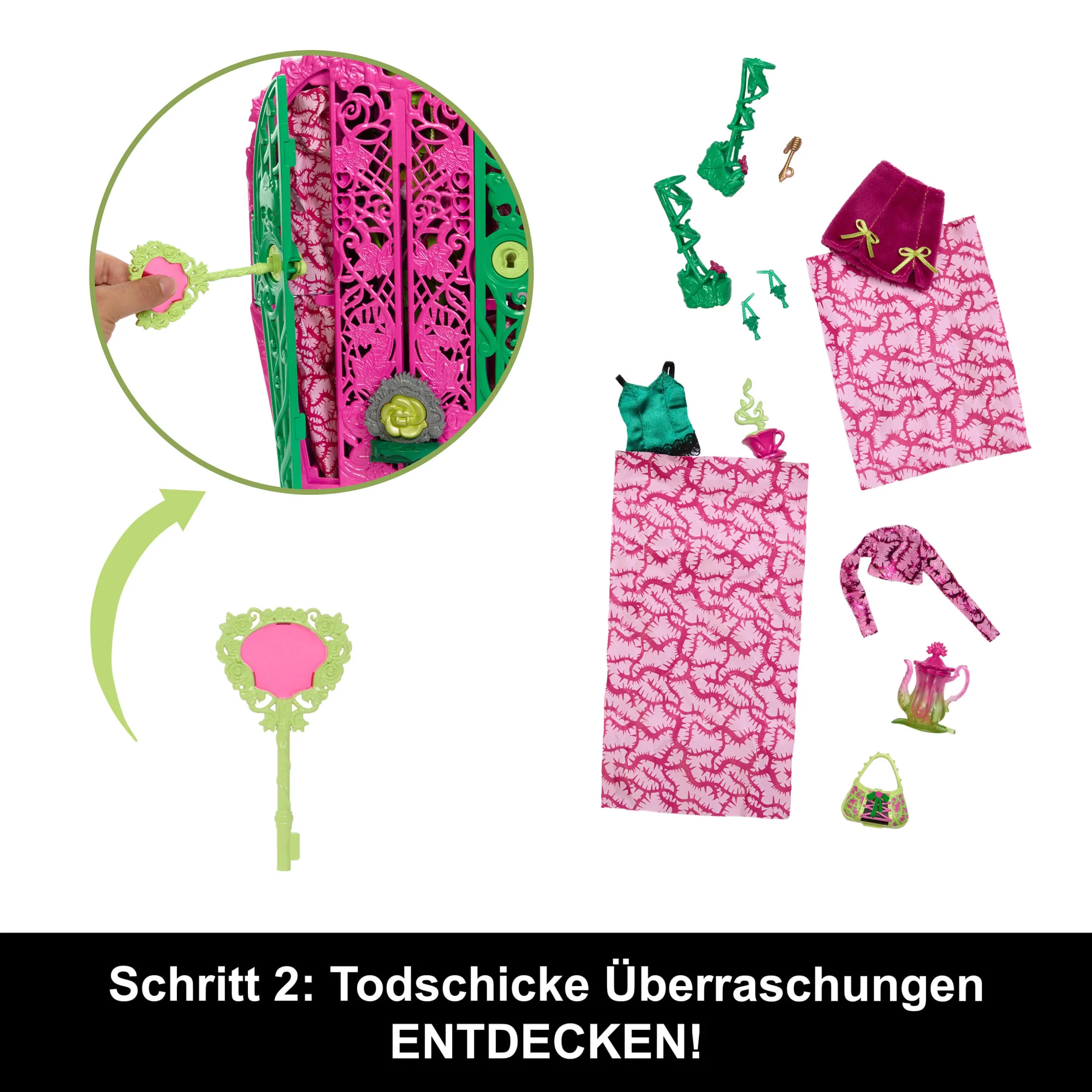 Monster High Skulltimate Secrets Garden Mysteries Spielset, Venus Mcflytrap-Puppe Mit Mehr Als 19 Überraschungen - Image 3
