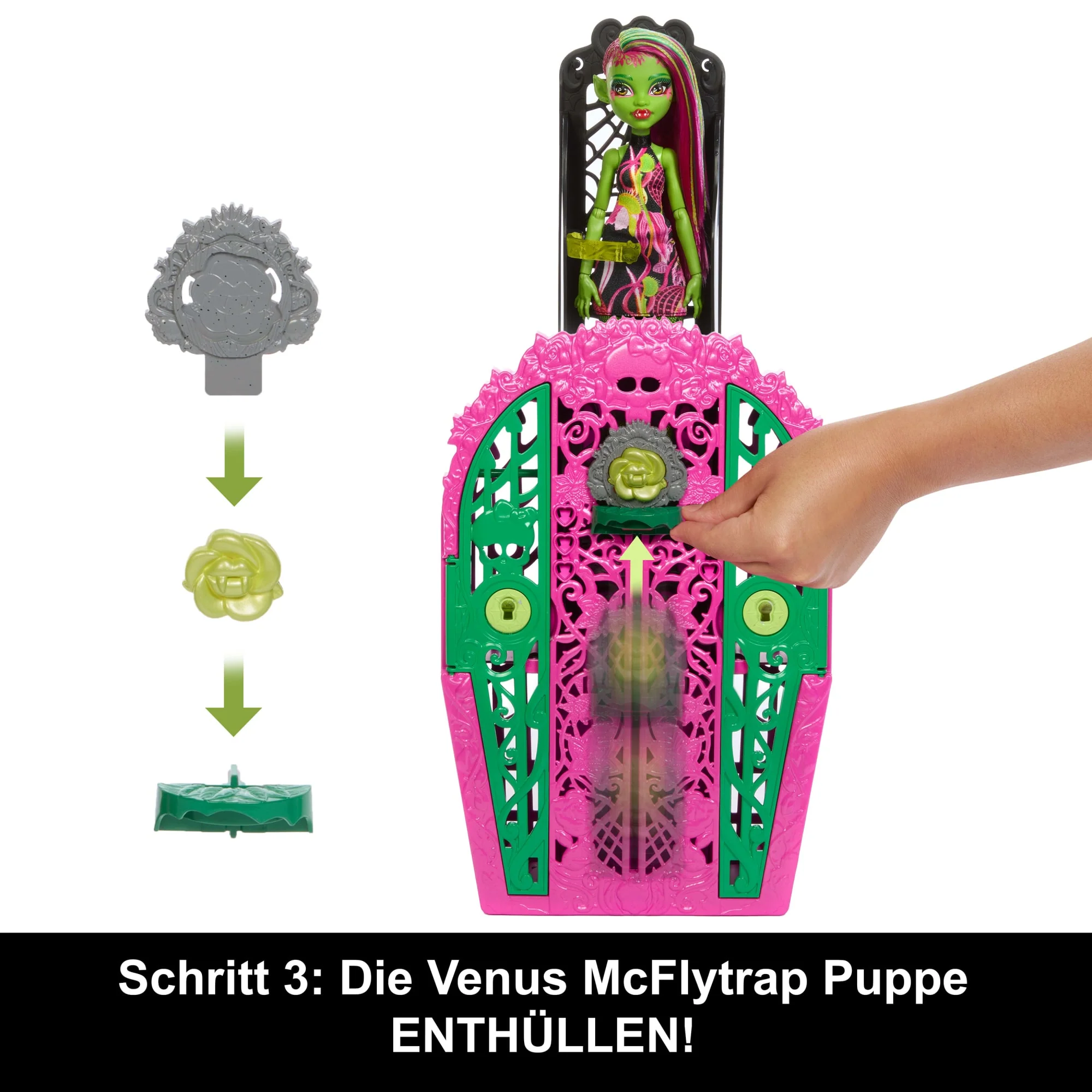 Monster High Skulltimate Secrets Garden Mysteries Spielset, Venus Mcflytrap-Puppe Mit Mehr Als 19 Überraschungen - Image 4