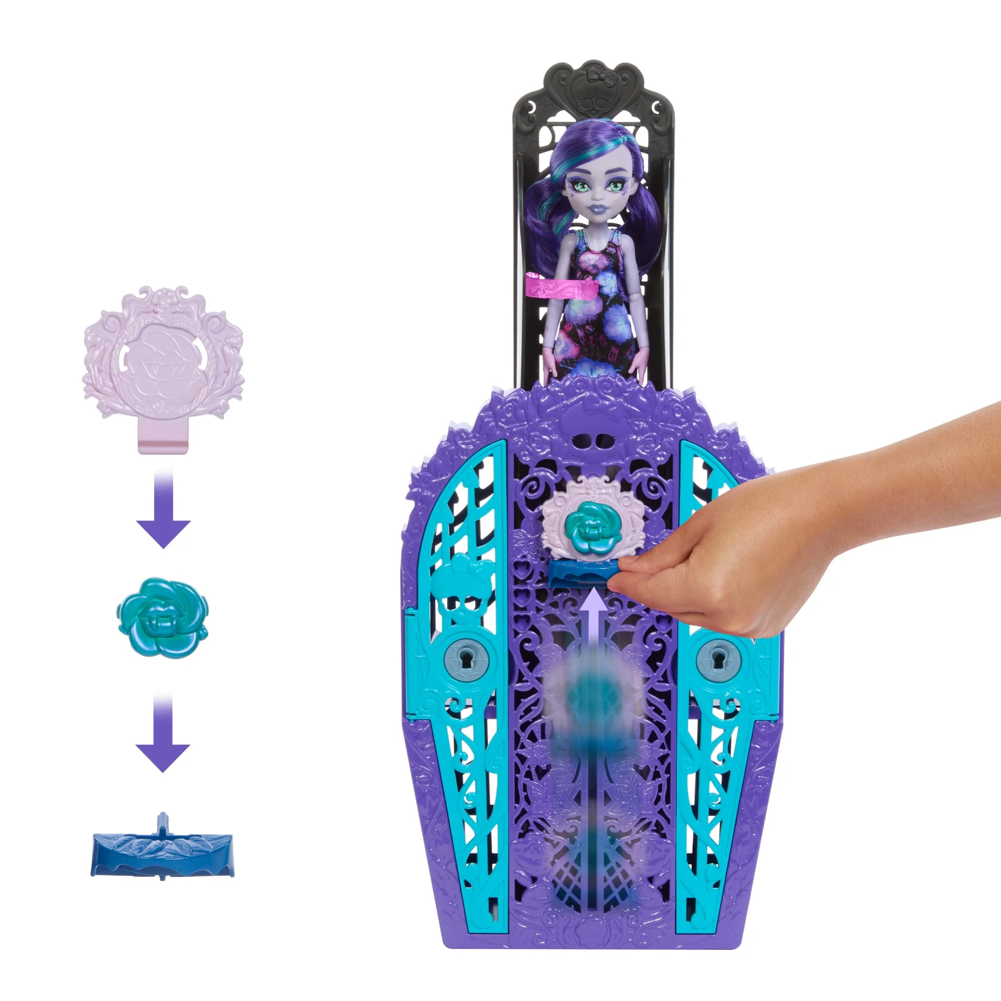 Monster High Skulltimate Secrets Garden Mysteries Σετ Παιχνιδιού Κούκλα Τουίλα Με 19+ Εκπλήξεις - Image 5