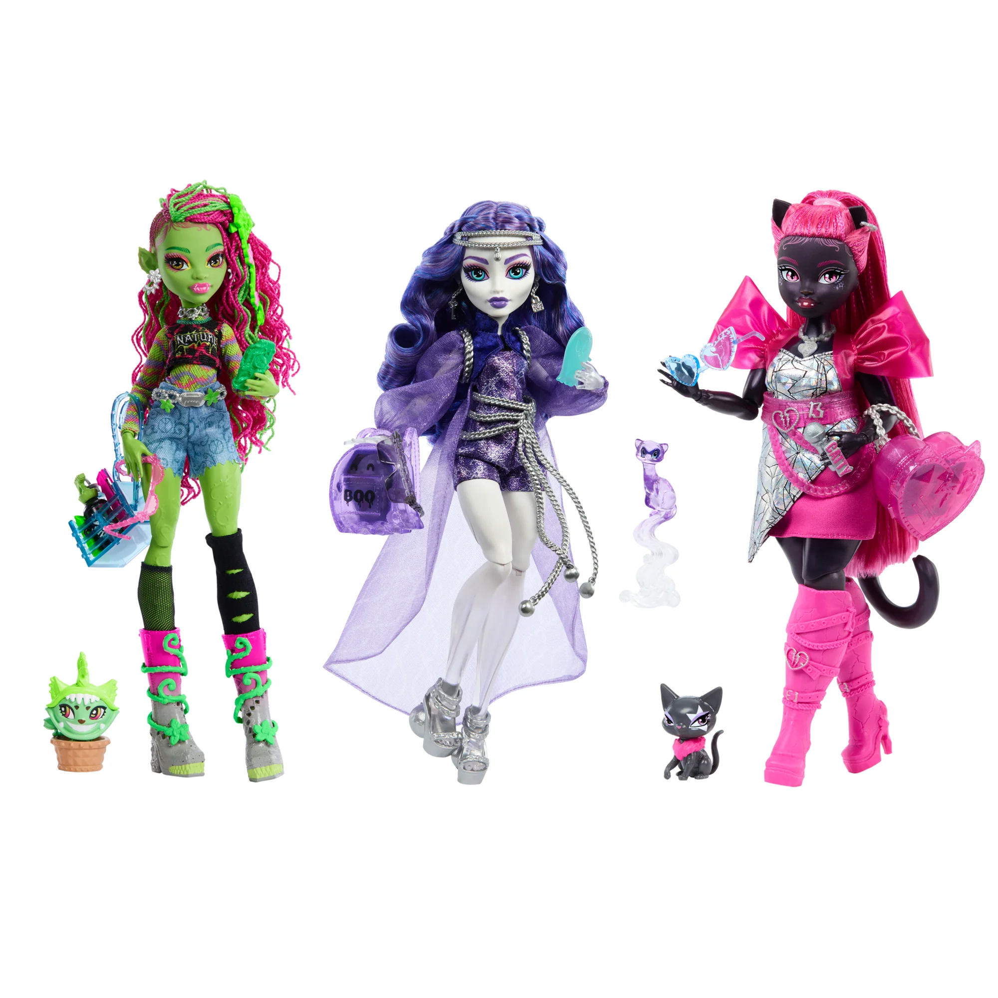 Monster High Spectra Vondergeist Fashion Doll With Pet Ferret Rhuen And Accessories - Image 6