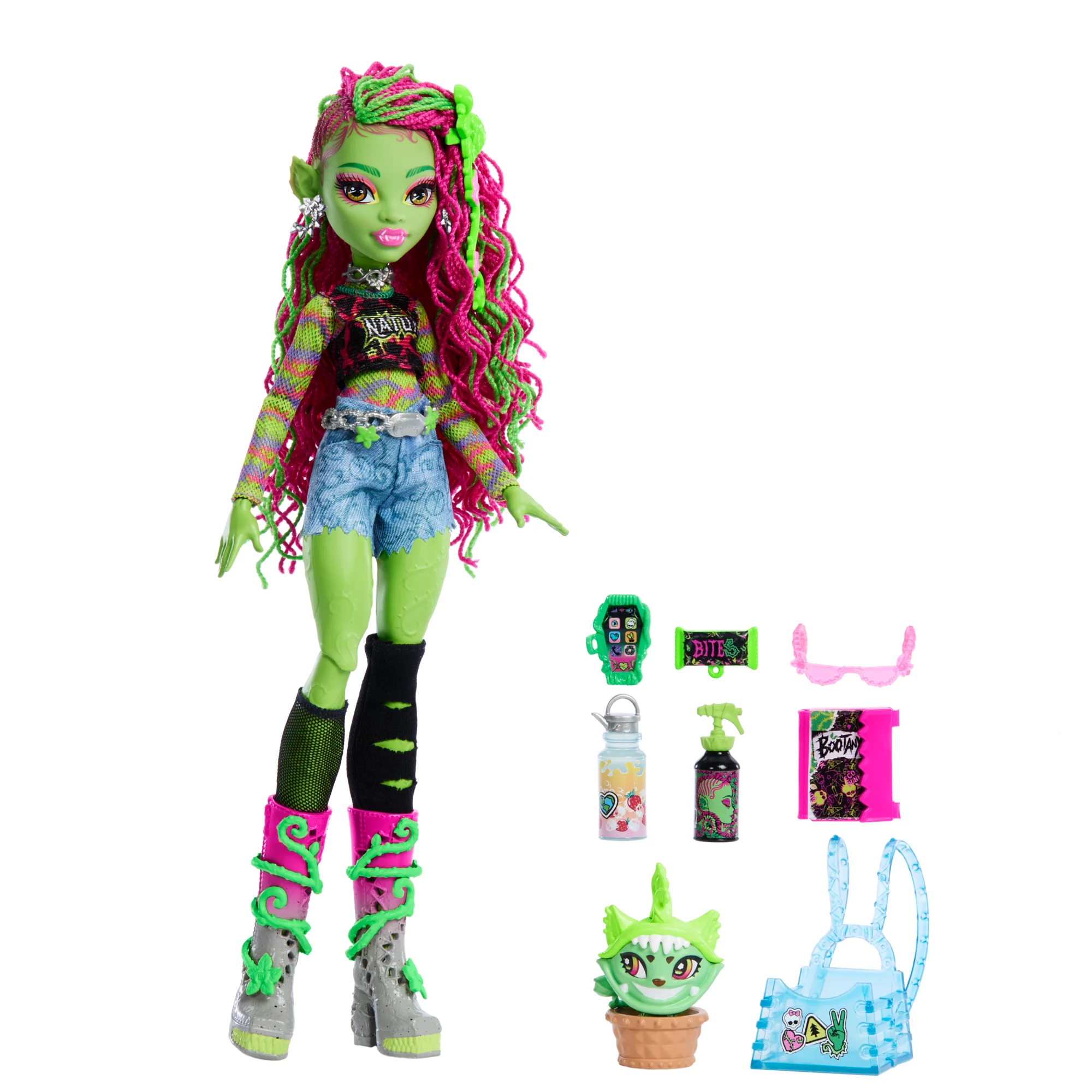 Monster High Venus Mcflytrap-Modepuppe Mit Haustier Chewlian Und Zubehör - Image 5