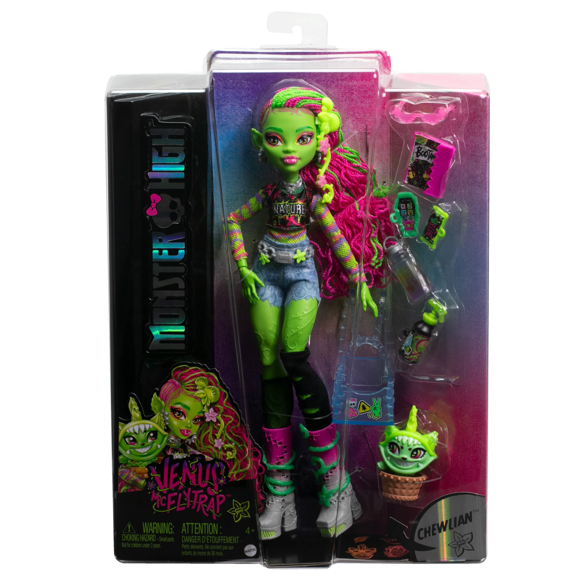 Monster High Venus Mcflytrap-Modepuppe Mit Haustier Chewlian Und Zubehör - Image 6