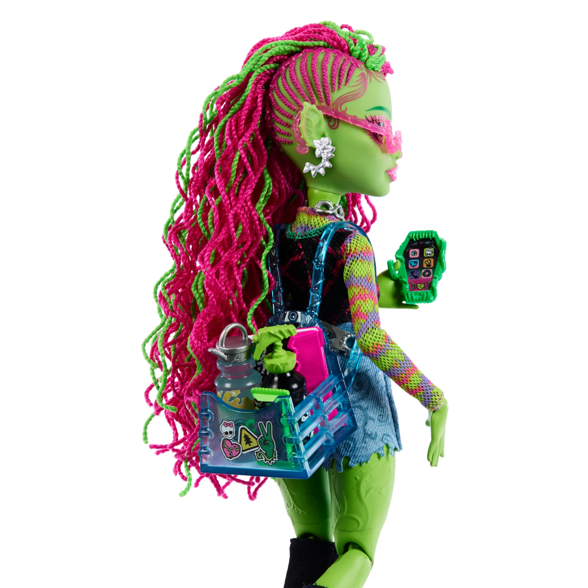 Monster High Venus Mcflytrap Muñeca Estilosa Con Chewlian, Su Mascota, Y Accesorios - Image 4