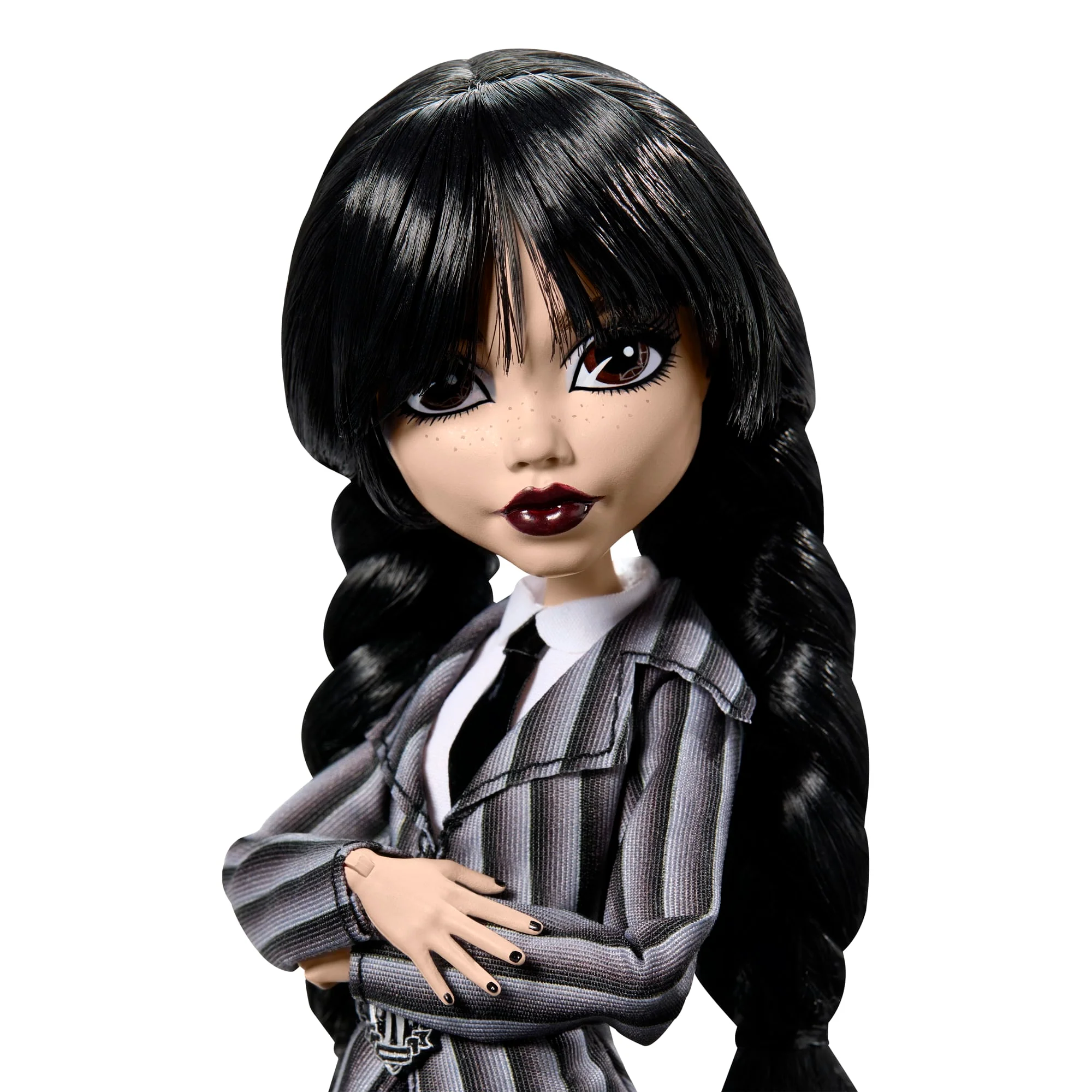 Monster High Wednesday Collectible Doll, Wednesday Addams in Nevermore Academy Uniform With Thing - Image 2