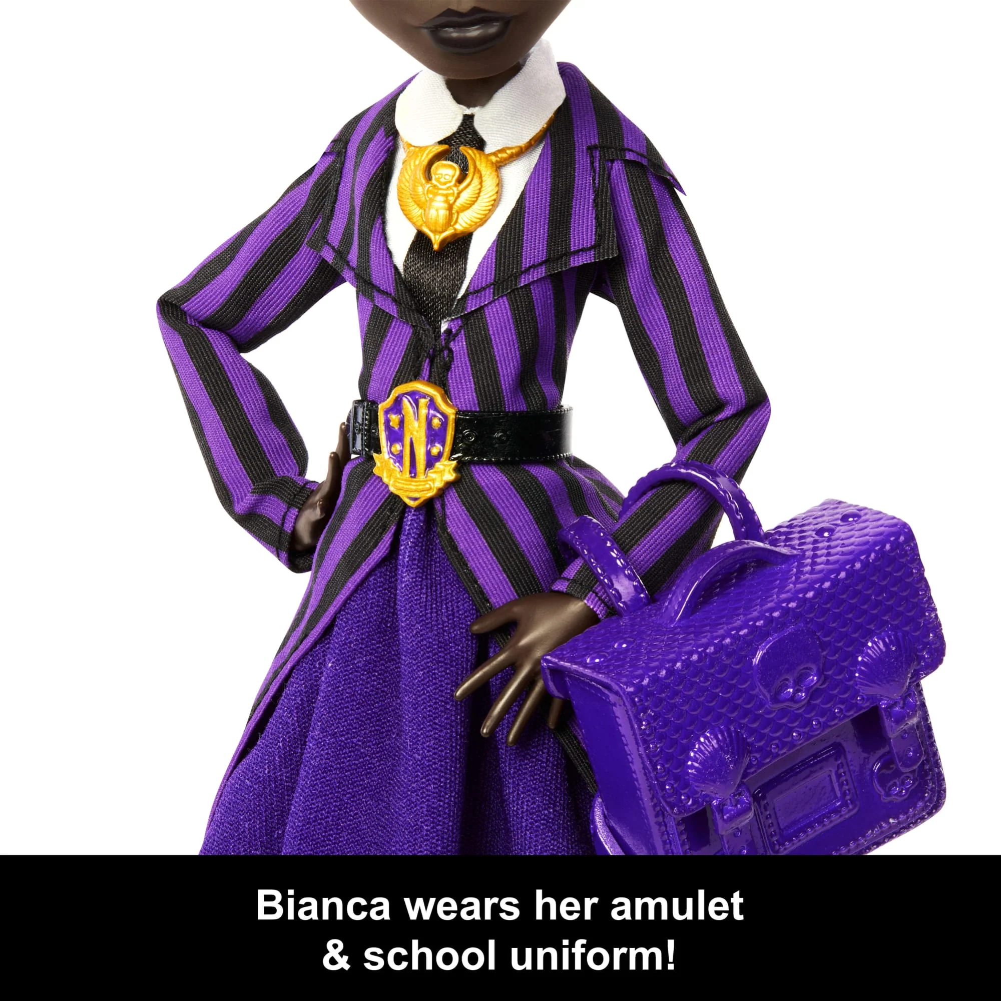 Monster High X Wednesday Collectible Doll, Bianca Barclay in Nevermore Academy Uniform - Image 3