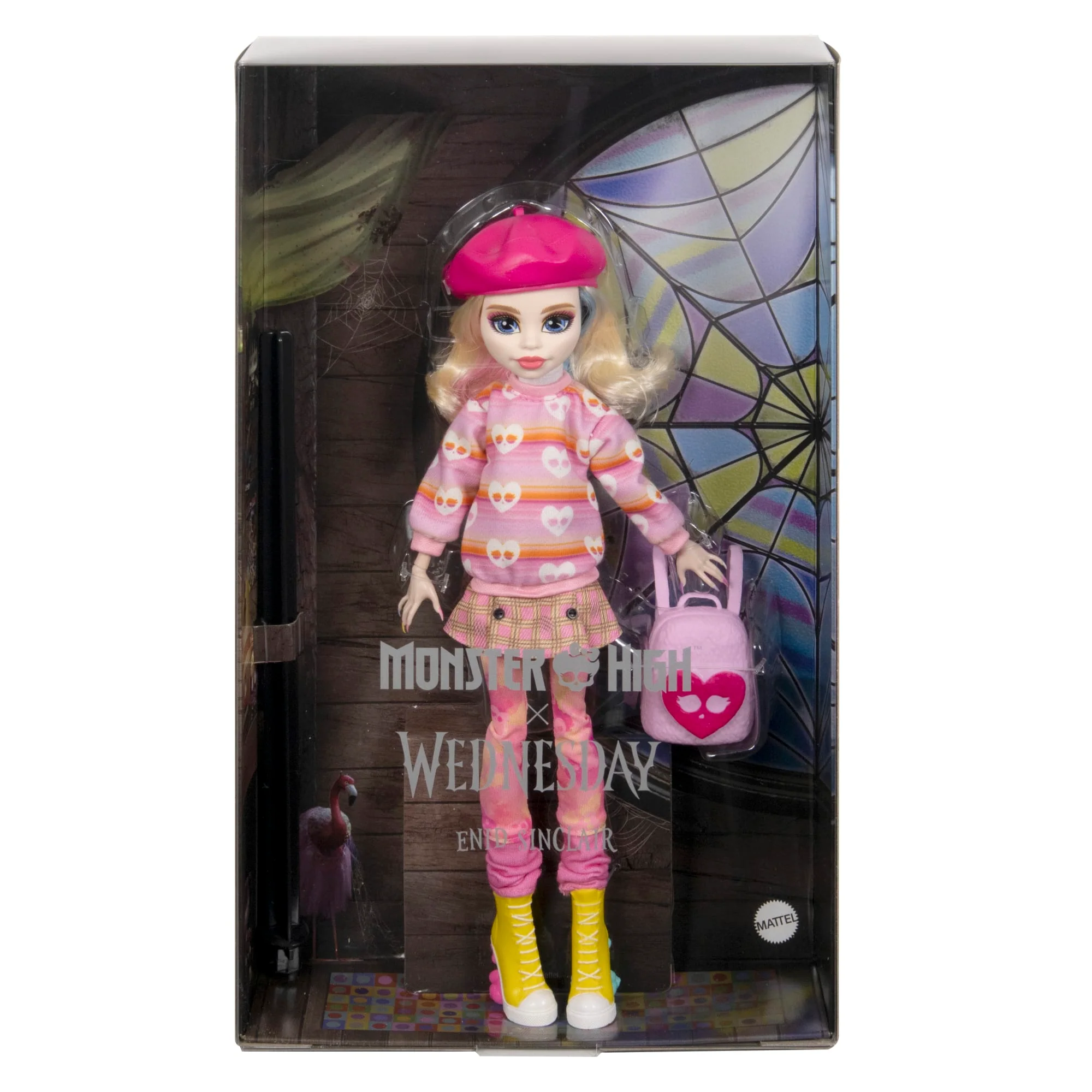 Monster High Wednesday Collectible Doll, Enid Sinclair in Pink Fashion With Accessories - Image 6