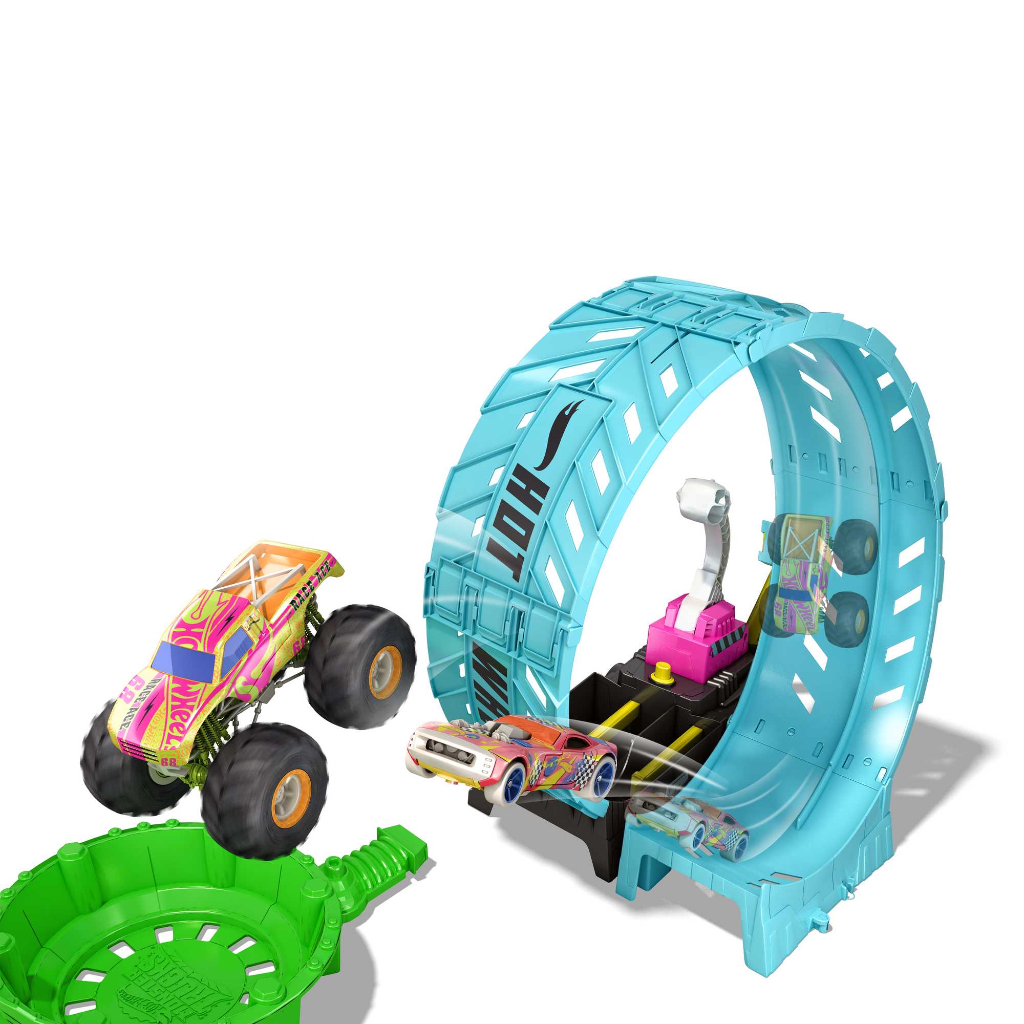 Набор игровой Hot Wheels Монстр-трак Автотрек Мертвая петля (светящийся в темноте) - Image 3