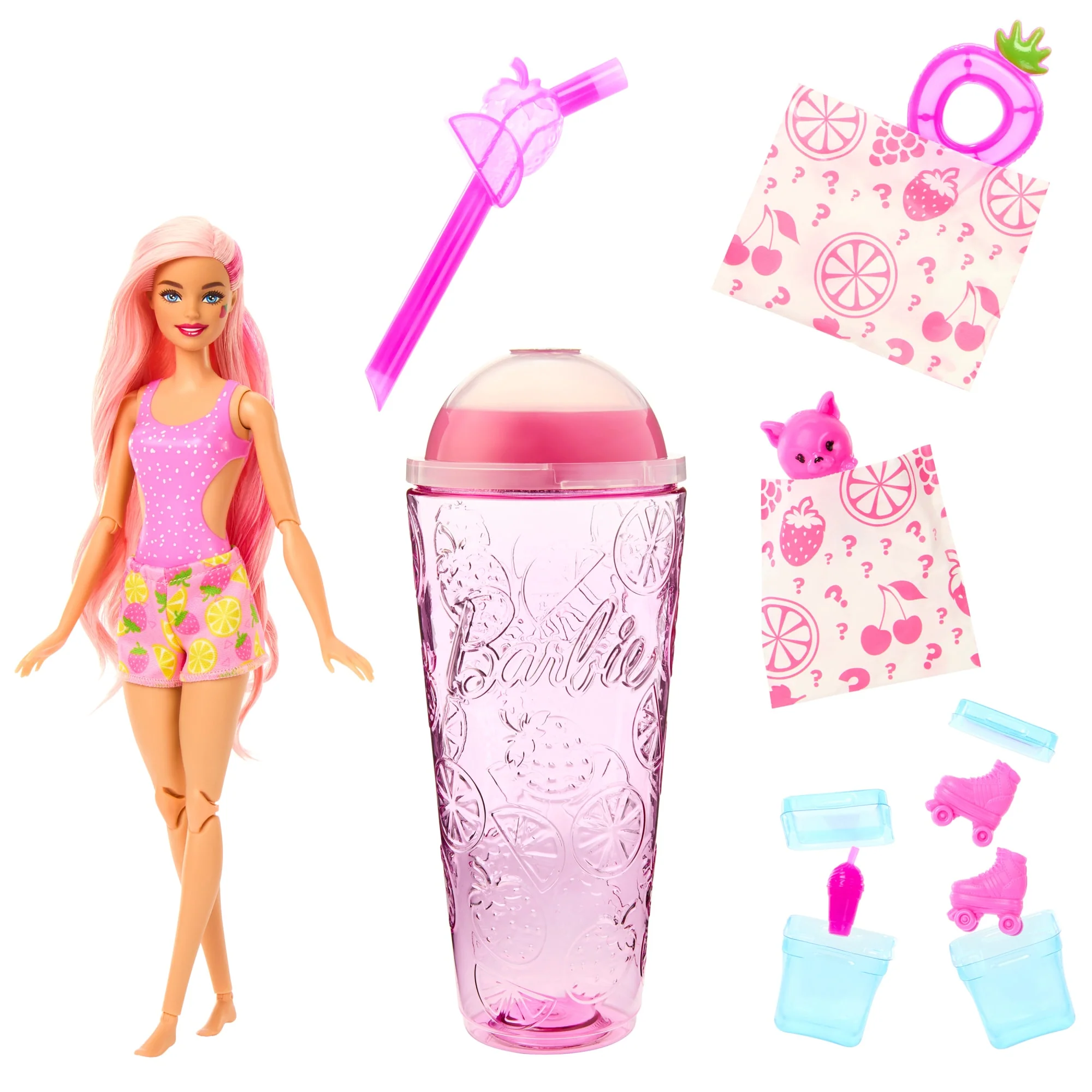 Muñeca Barbie Pop Reveal De La Colección Aroma De Frutas, Incluye Ocho Sorpresas, Entre Las Que Se Incluyen Una Mascota, Slime, Muñecas Perfumadas Y Función De Cambio De Color - Image 3