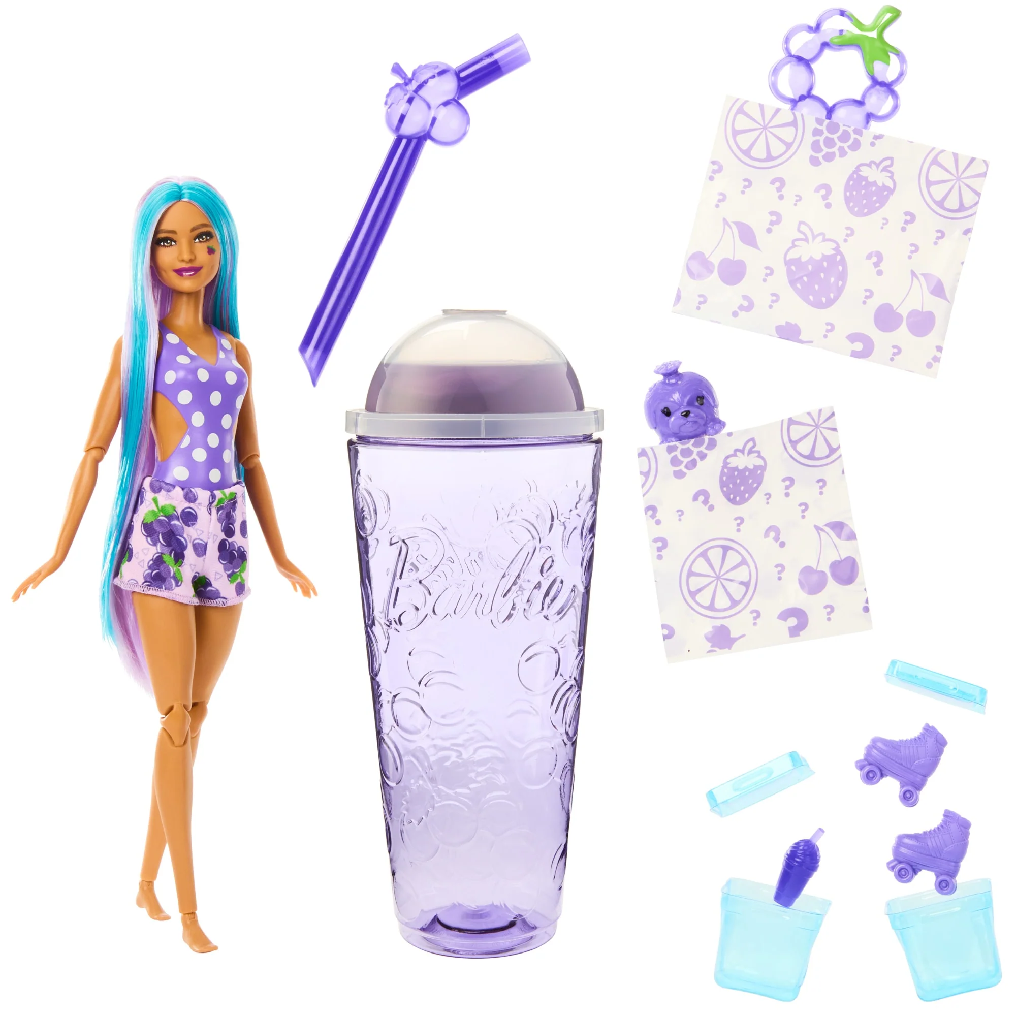 Muñeca Barbie Pop Reveal De La Colección Aroma De Frutas, Incluye Ocho Sorpresas, Entre Las Que Se Incluyen Una Mascota, Slime, Muñecas Perfumadas Y Función De Cambio De Color - Image 4