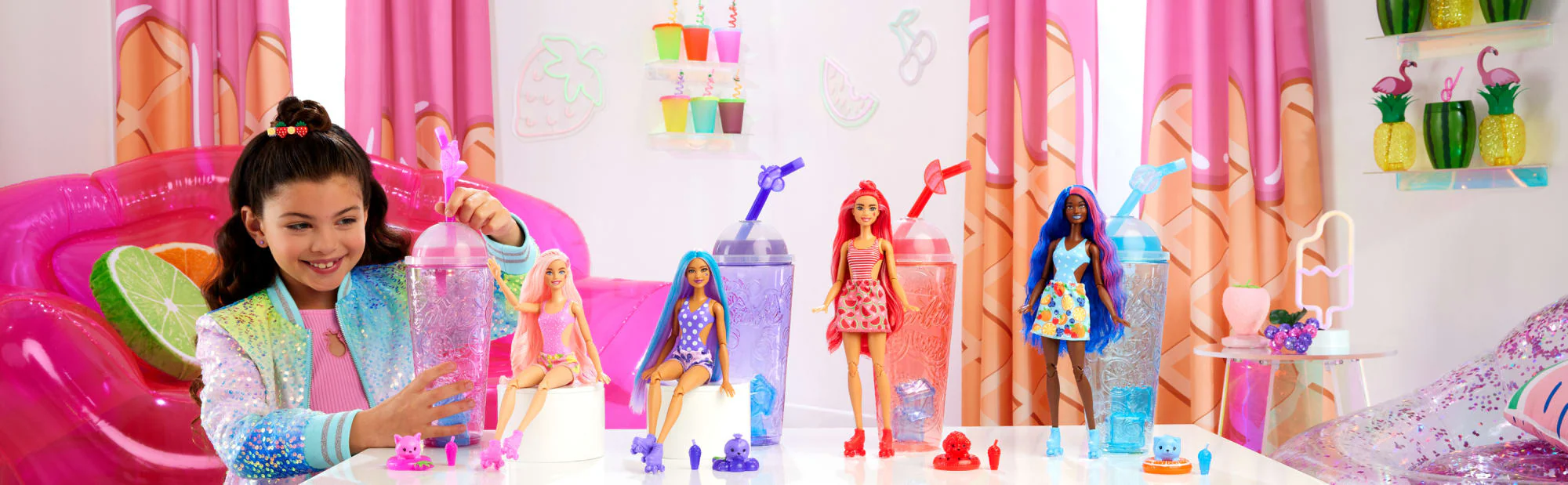 Muñeca Barbie Pop Reveal De La Colección Aroma De Frutas, Incluye Ocho Sorpresas, Entre Las Que Se Incluyen Una Mascota, Slime, Muñecas Perfumadas Y Función De Cambio De Color - Image 5