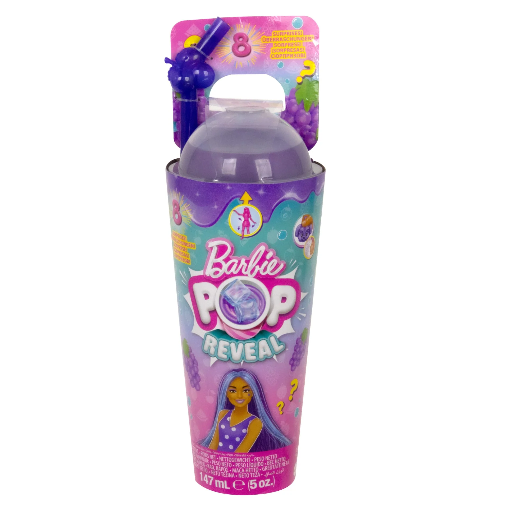 Muñeca Barbie Pop Reveal De La Colección Aroma De Frutas, Incluye Ocho Sorpresas, Entre Las Que Se Incluyen Una Mascota, Slime, Muñecas Perfumadas Y Función De Cambio De Color - Image 9