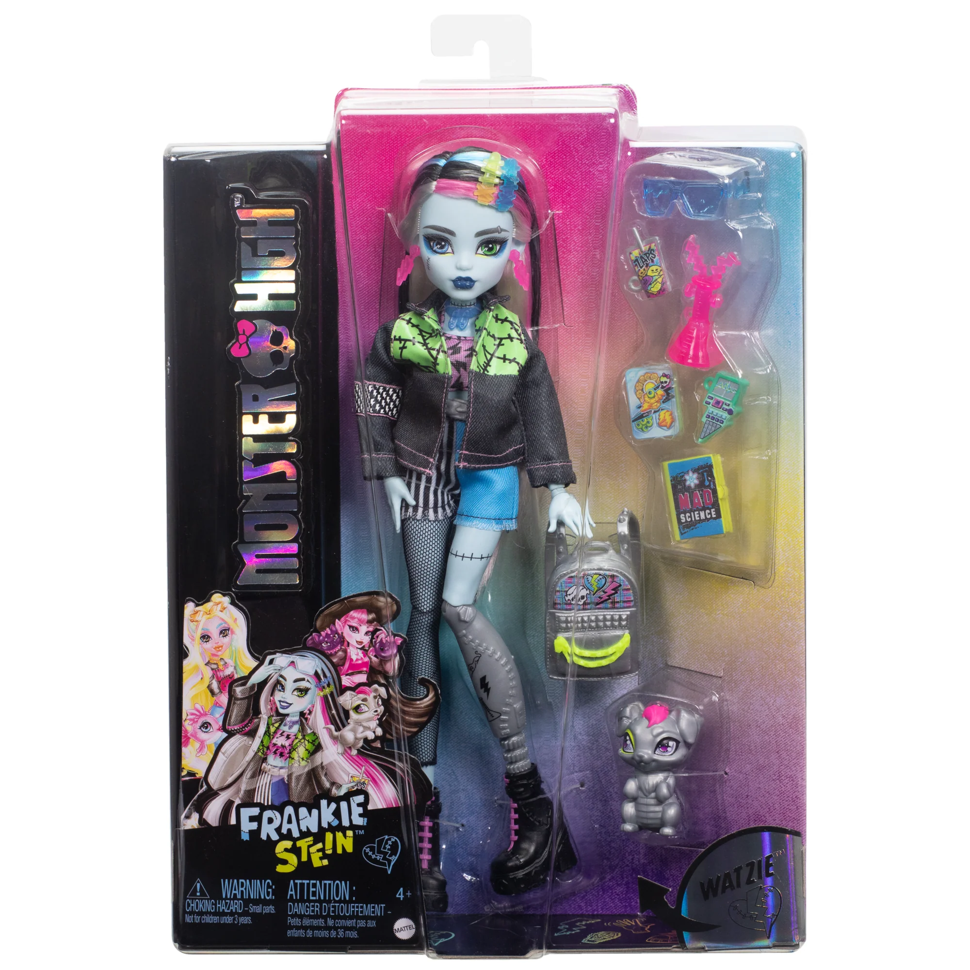 Muñeca De Frankie Stein De Monster High Con Mascota Watzie Y Accesorios - Image 6