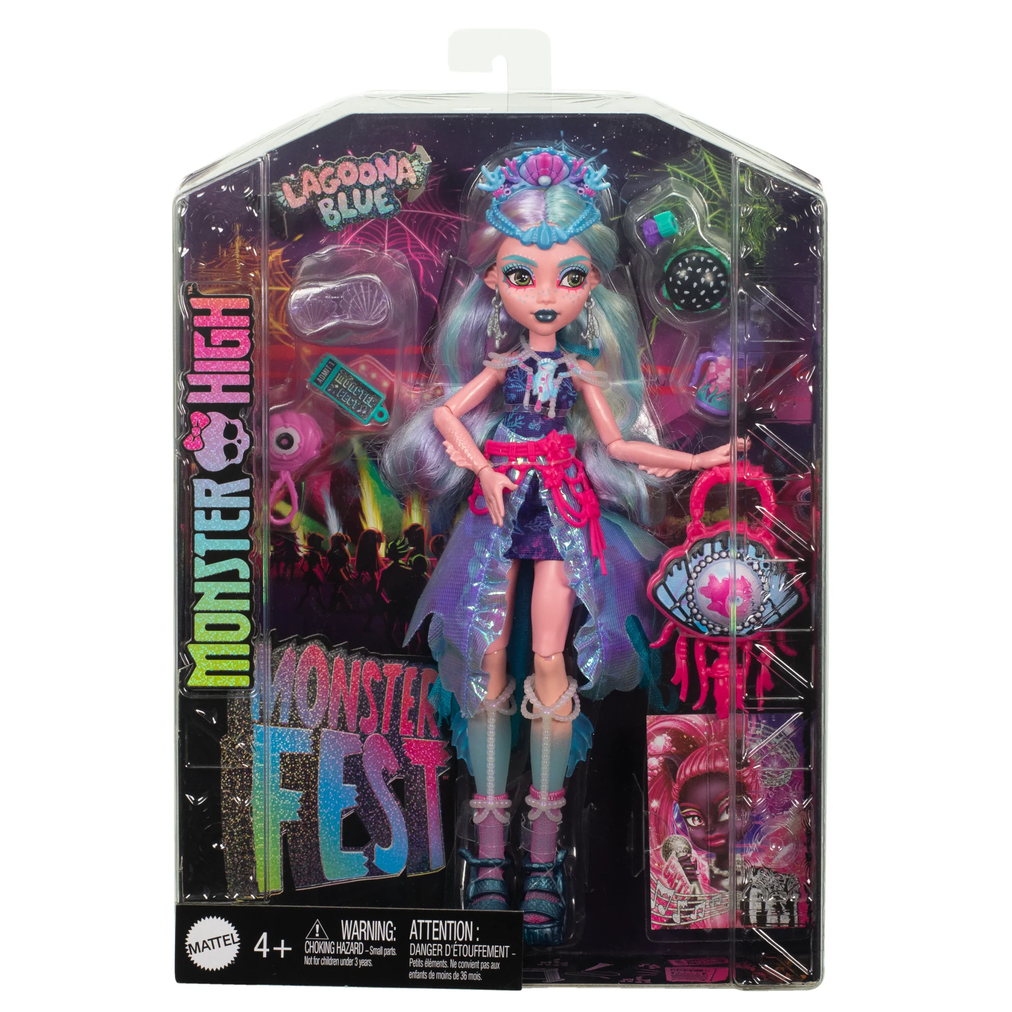 Muñeca De Lagoona Blue Del Monster Fest De Monster High Con Atuendo Festivalero, Póster De Un Grupo Y Accesorios - Image 6