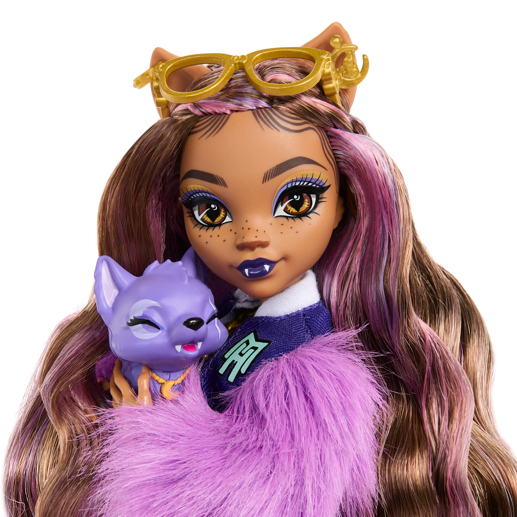 Muñeca De Moda Claudine Wolf De Monster High Con Su Gatita Mascota Crescent Y Accesorios - Image 3