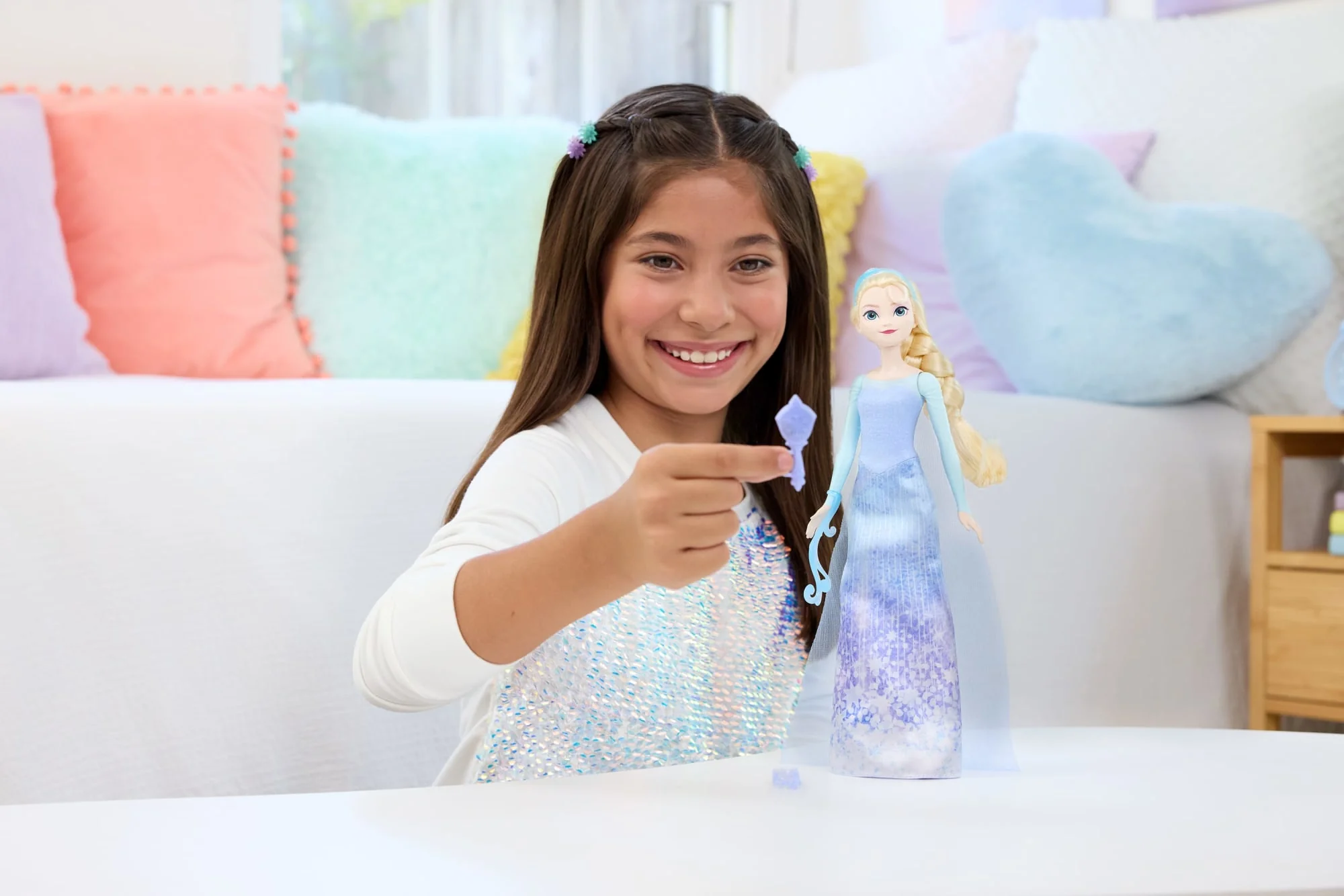 Muñeca De Moda Elsa Spin & Reveal De Disney Frozen Y Accesorios Con 11 Sorpresas De La Película De Disney - Image 2