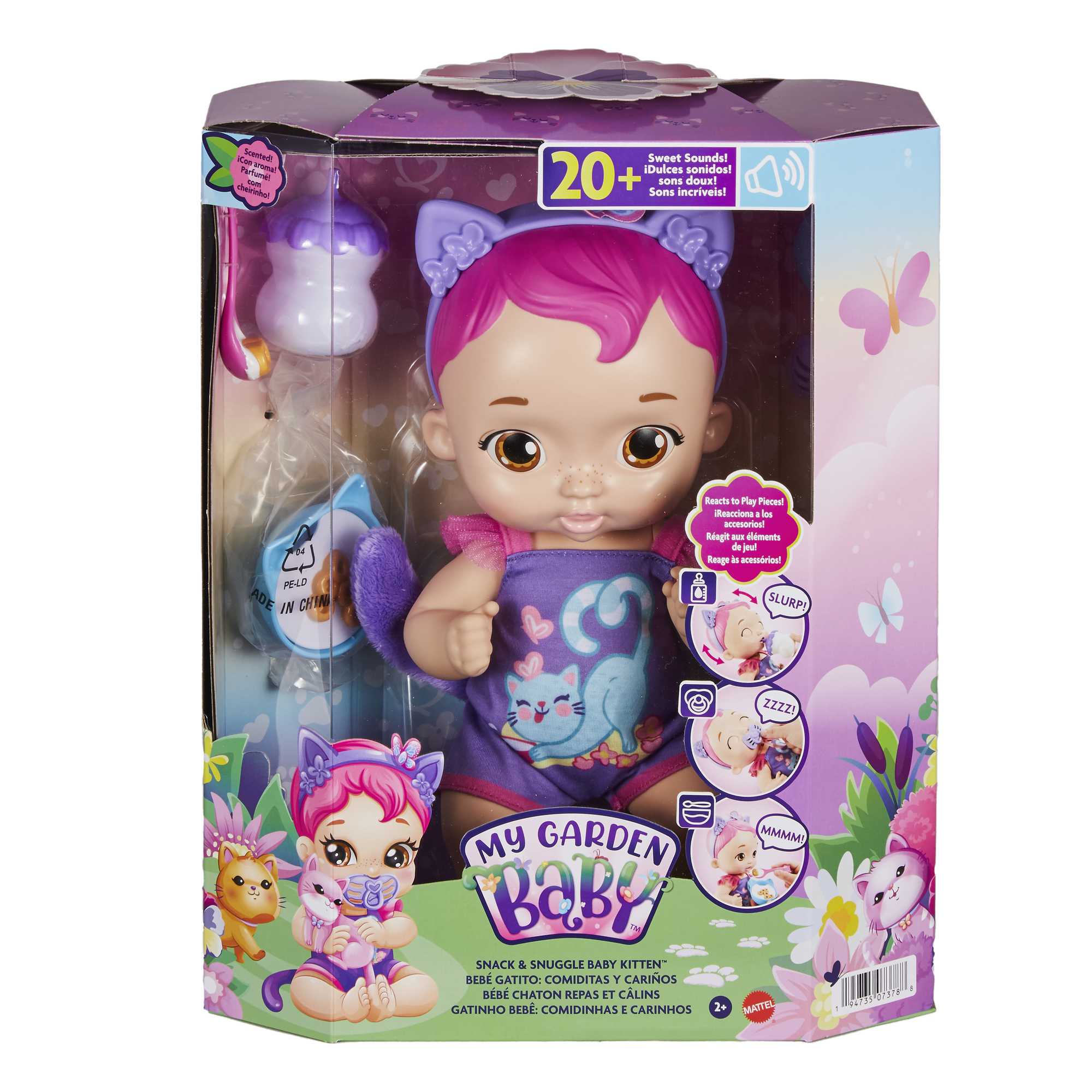 My Garden Baby Snack & Snuggle Baby Kitten Doll - Image 6
