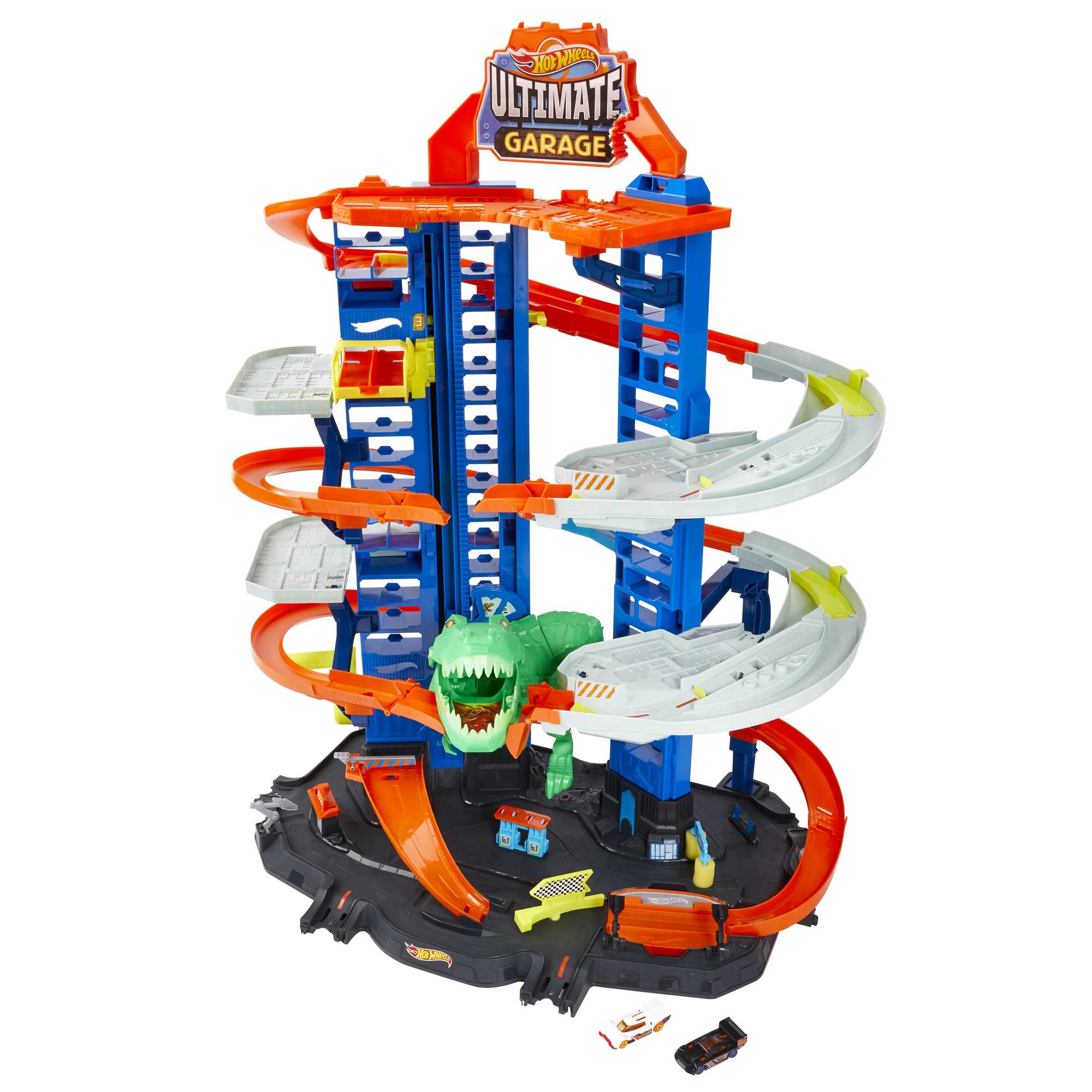 Набор игровой Hot Wheels Сити Невообразимый гараж с тиранозавром