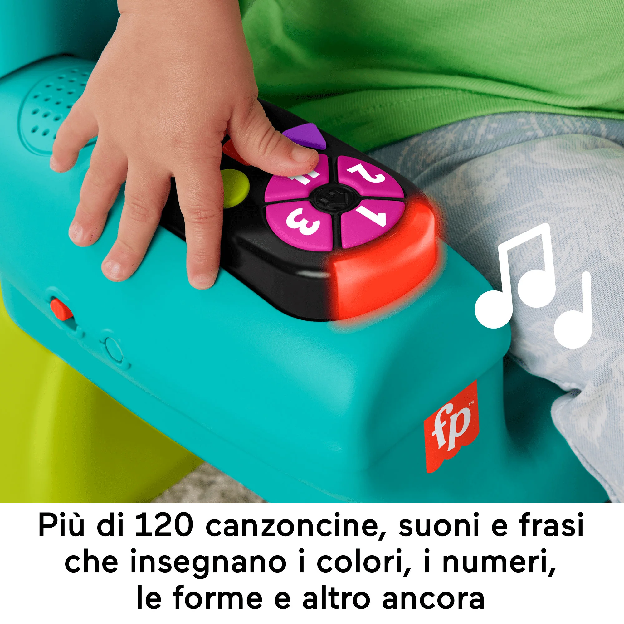 Fisher-Price Ridi E Impara La Poltroncina Di Cagnolino Smart Stages, Giocattolo Per L'Apprendimento Dei Neonati, Versione Multilingue, Turchese - Image 3