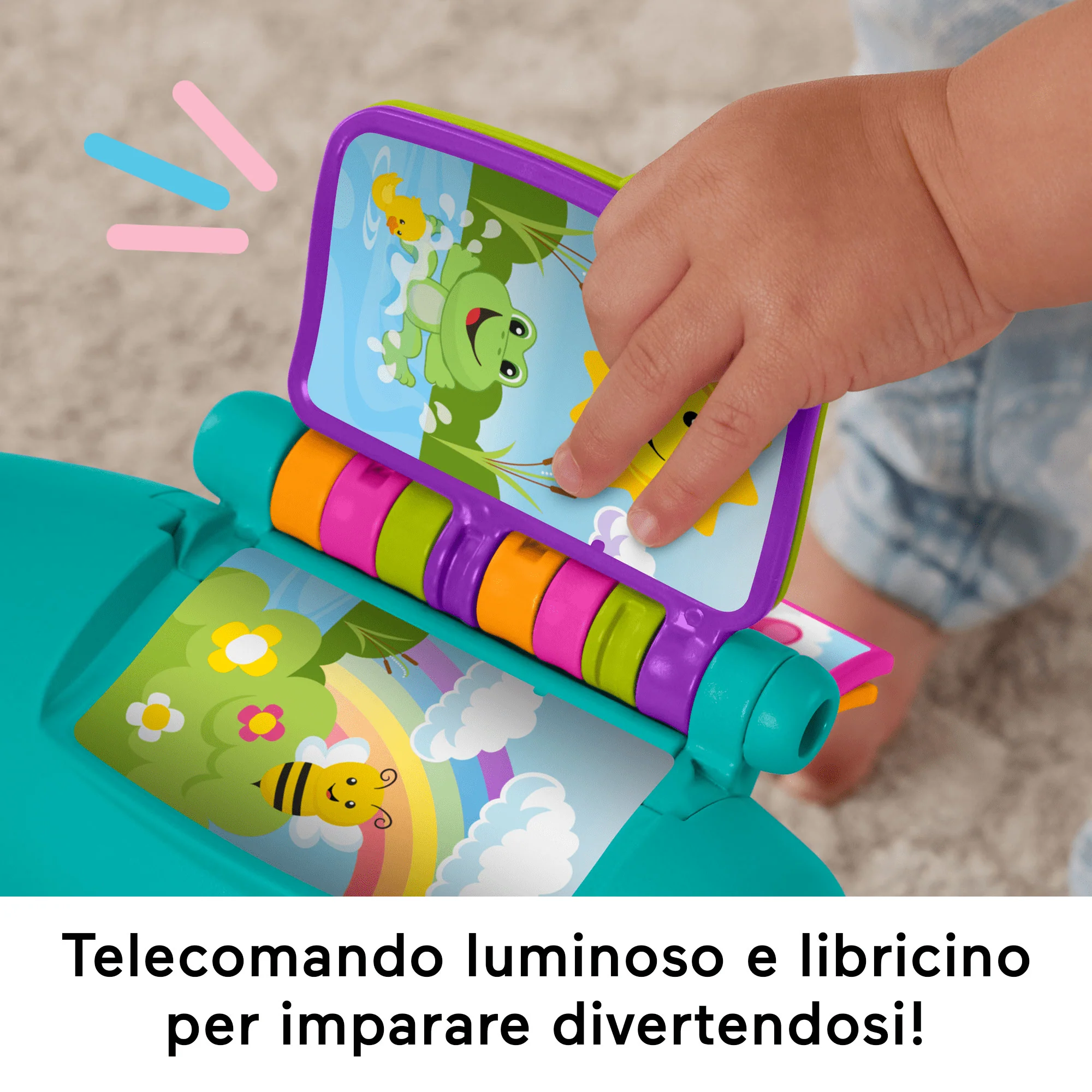 Fisher-Price Ridi E Impara La Poltroncina Di Cagnolino Smart Stages, Giocattolo Per L'Apprendimento Dei Neonati, Versione Multilingue, Turchese - Image 4