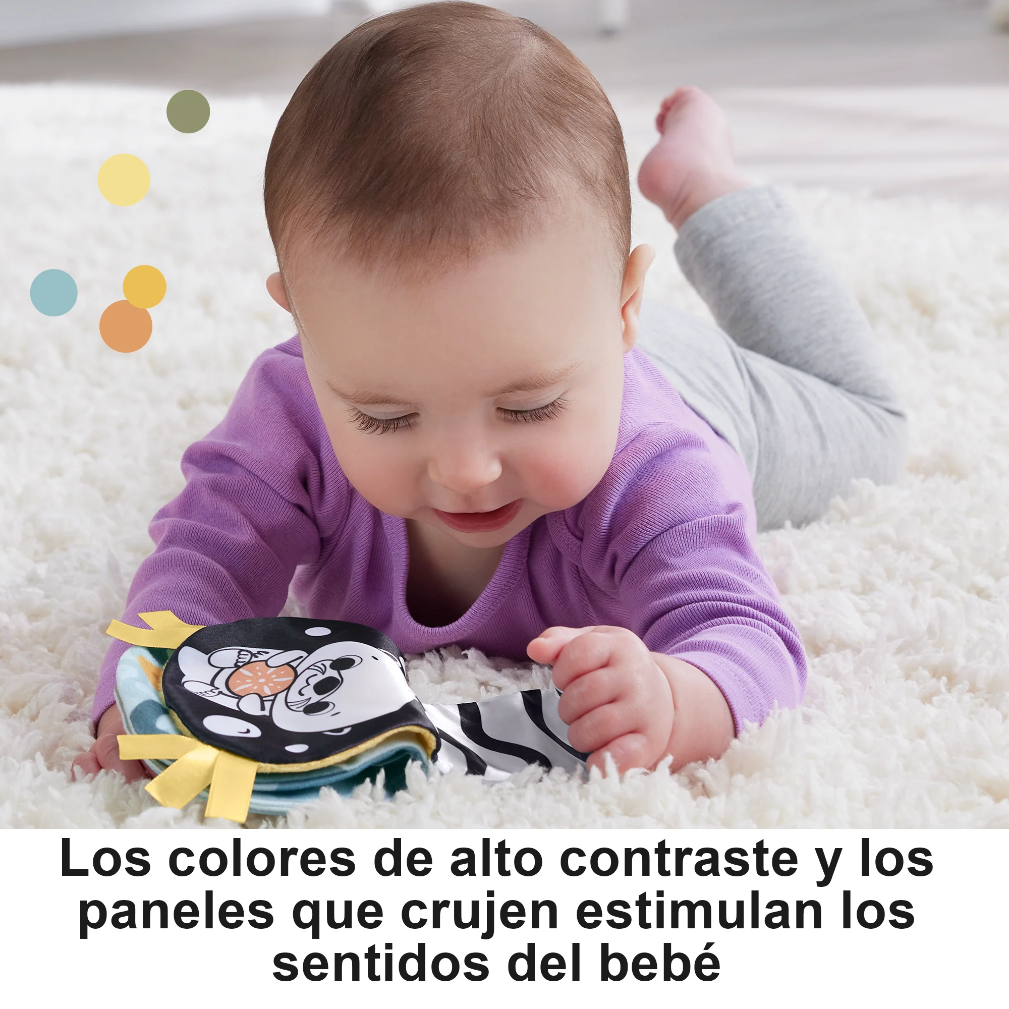 Nutria 2 En 1 Para Jugar Boca Abajo Y Con Balanceo De Fisher-Price, Juguete Sensorial De Peluche Para Bebés Para Jugar Boca Abajo - Image 4