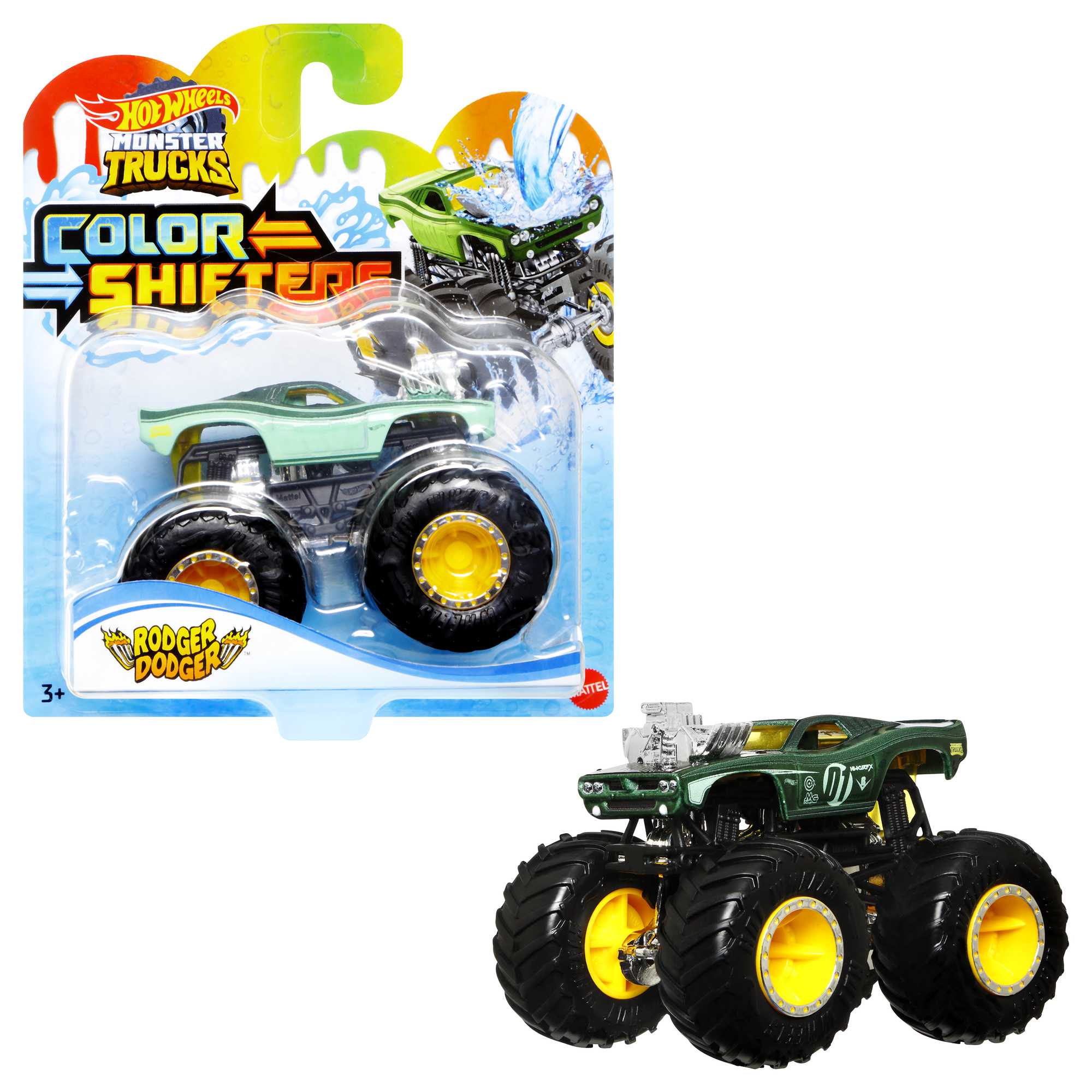 Οχήματα Hot Wheels Monster Trucks Χρωμοκεραυνοί Κλίμακας 1:64, 1 Όχημα Παιχνίδι Για Παιδιά